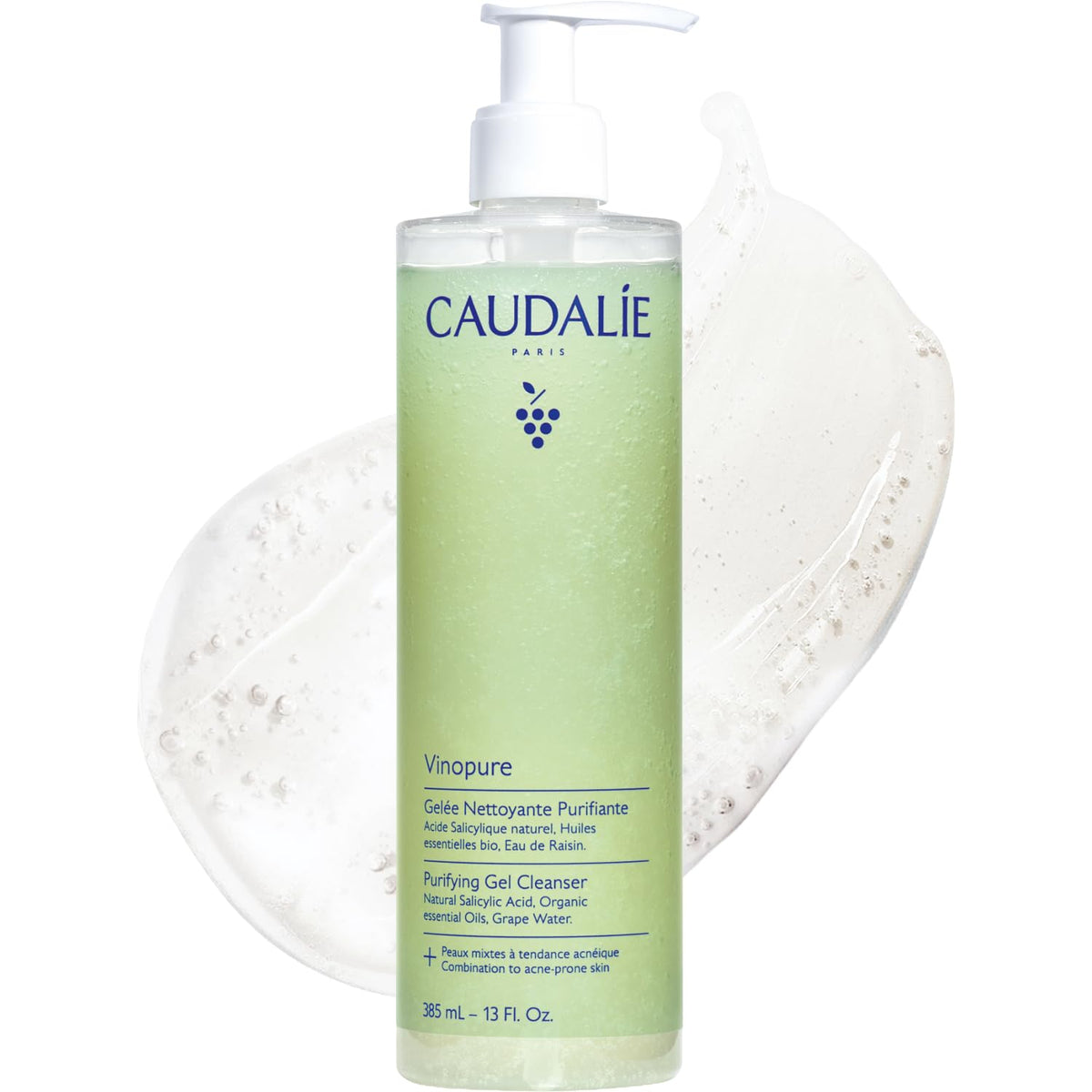 Caudalie Vinopure Pore Purifying Salicylic Acid Gel Cleanser - Premium Selection Official Imagery - 2