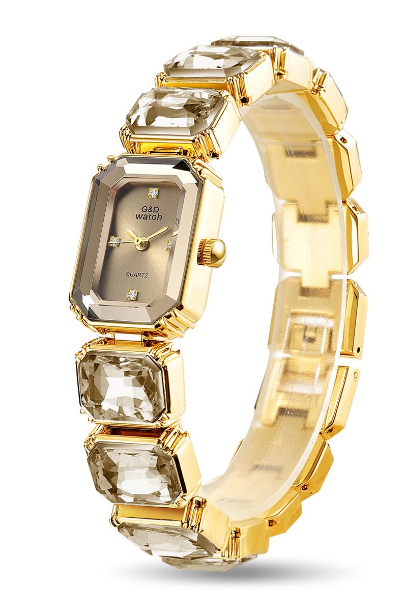 FANMIS Women s Luxury Crystal Bangle Watch Gemstone Bracelet - FANMIS Official Imagery - 7