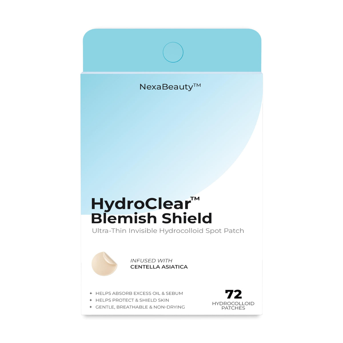 HydroClear Hydrocolloid Pimple Patches Centella Asiatica 72 - NexaBeauty Official Imagery - 3