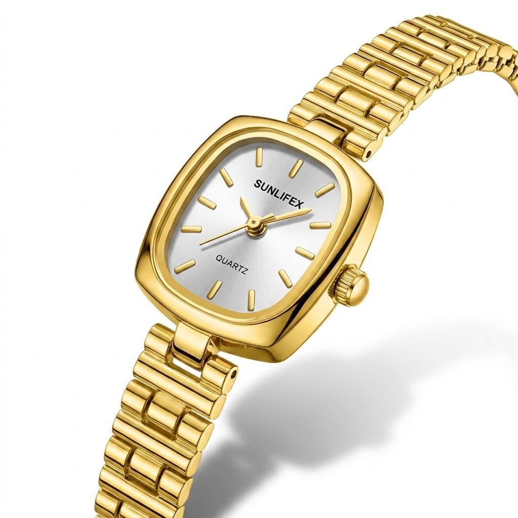 FANMIS Gold Watch for Women Dainty Vintage Square Jewelry - FANMIS Official Imagery - 3