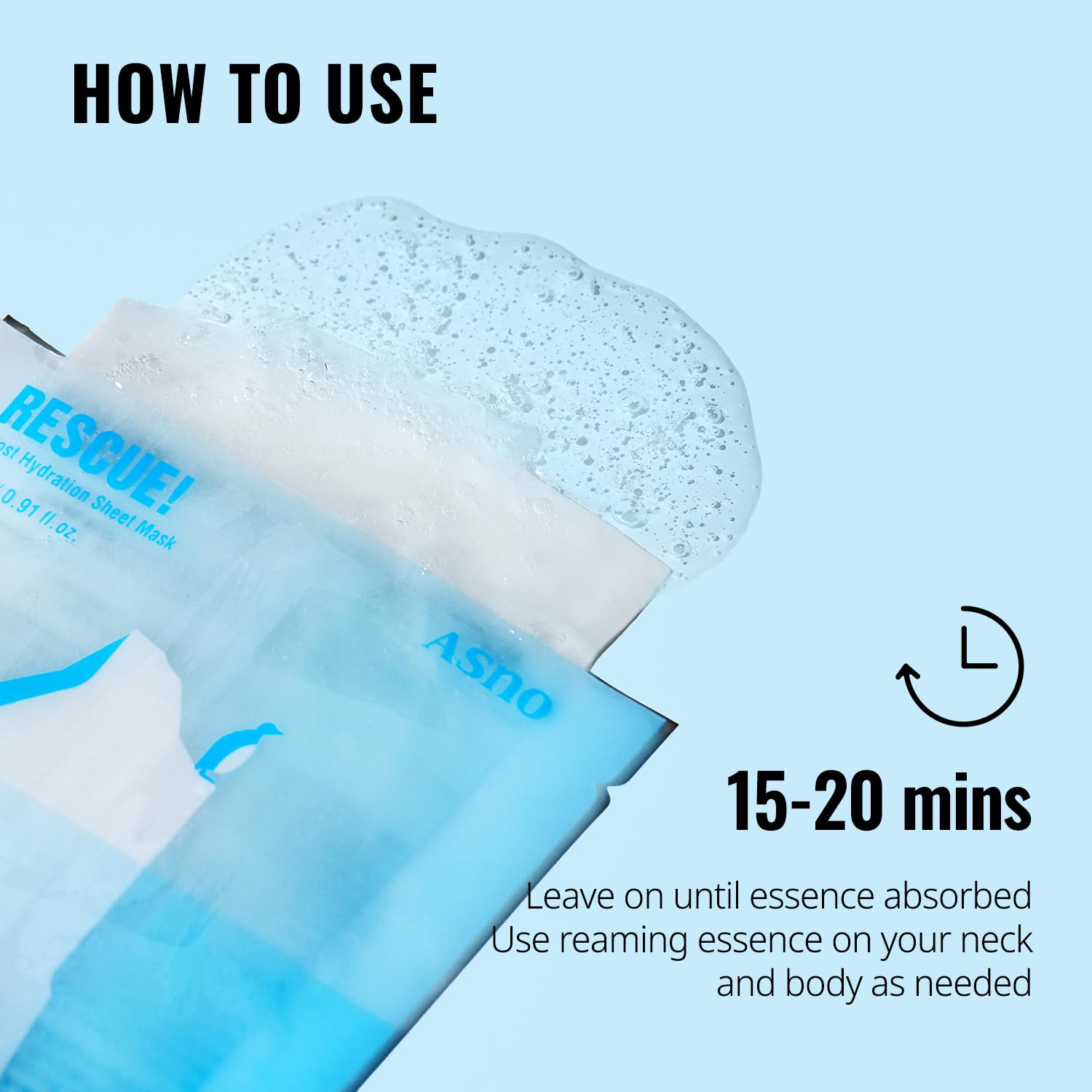 ASNO Rescue Boost Hydration Sheet Mask 5ea – Vegan Collagen - ASNO