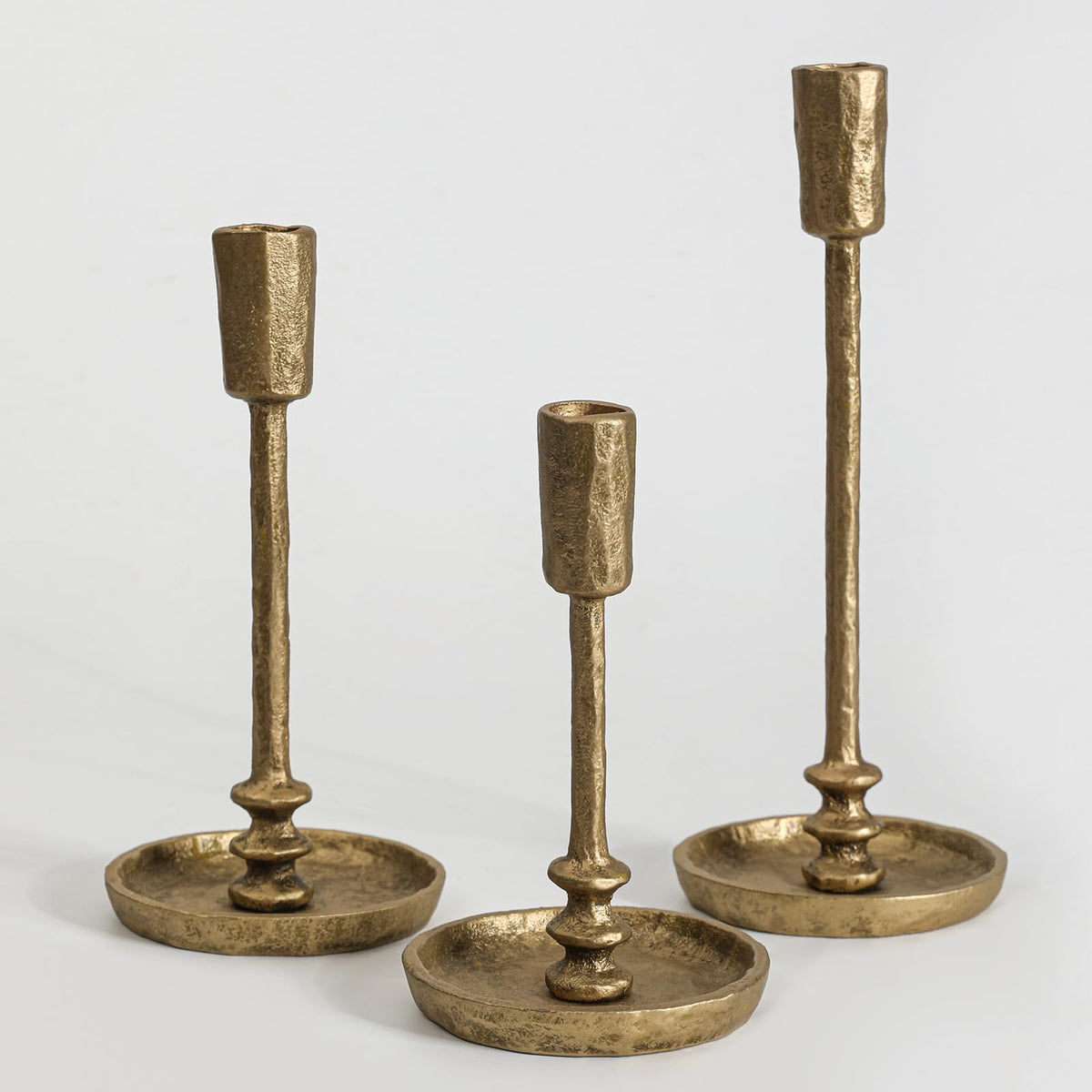 Rustic Cast Iron Taper Candle Holder - SUJUN Official Imagery - 1