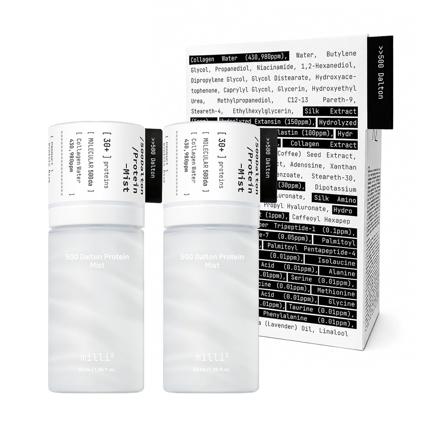 500 Dalton Protein Mist with 30 Collagen Peptides, 43% Collagen - millimilli