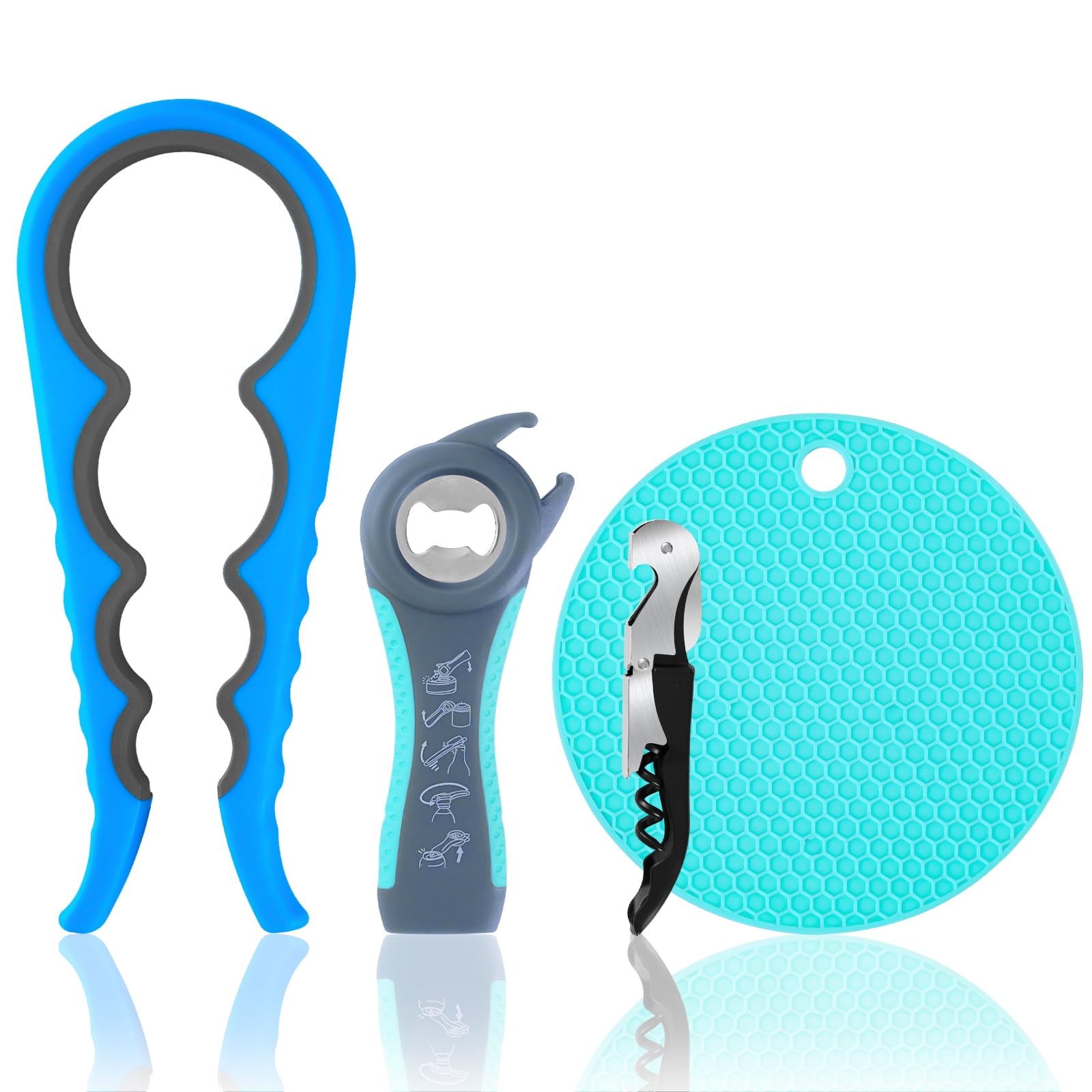 Bloss Jar Opener Bottle Opener for Seniors, Weak Hands and Arthritis, - View 9