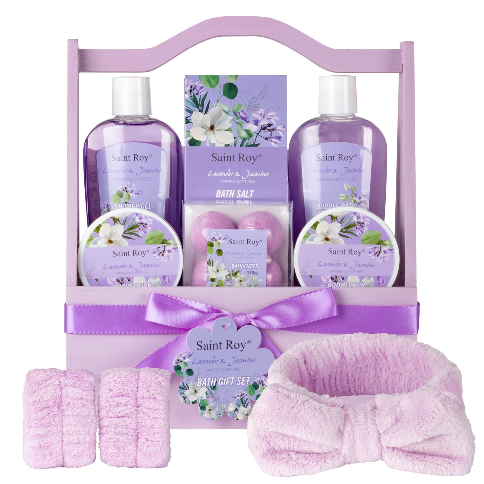 Spa Bath &amp; Body Gifts for Women, Jasmine Peony Spa Gift - Saint Roy