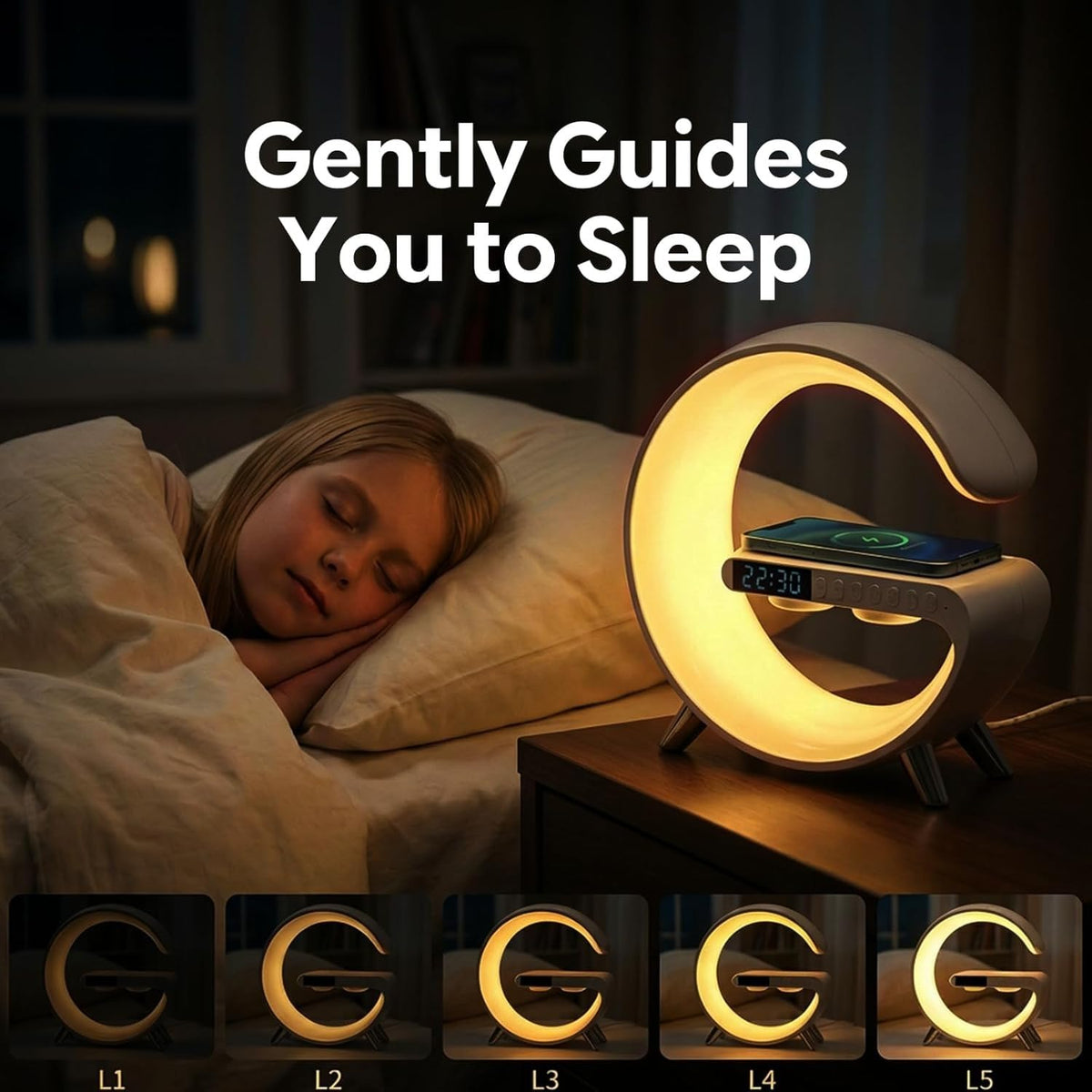 5 in 1 LED Table Lamp with Wireless Charging Bluetooth - RGFF Official Imagery - 5