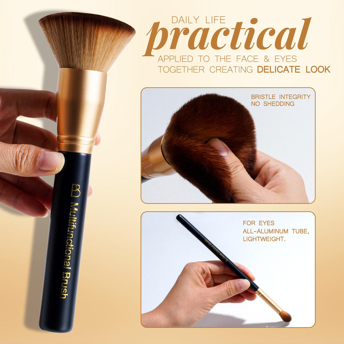 BS MALL Makeup Brushes Set with Kabuki Powder Eyeshadow - BS-MALL Official Imagery - 4