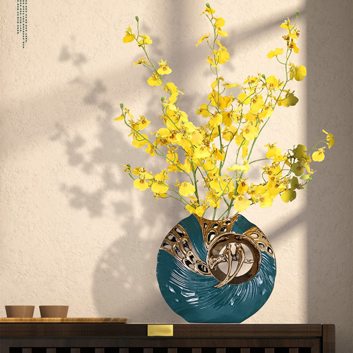 Modern Abstract Statues Decorative Vase with Lovebird Design - Tandarui Official Imagery - 3