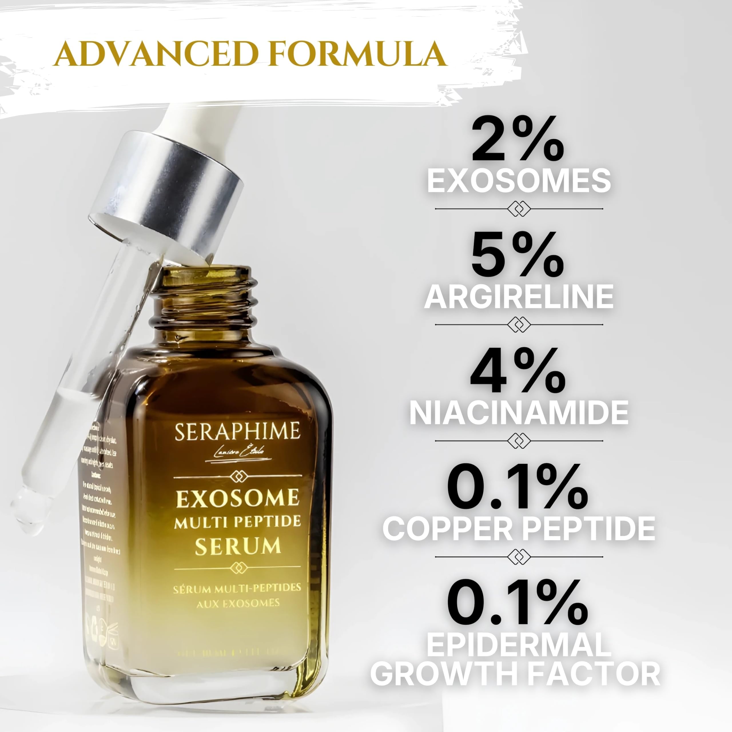 2 Exosomes Serum for Face Multi Peptide GHK Cu Copper - Seraphime Official Product Imagery - 3