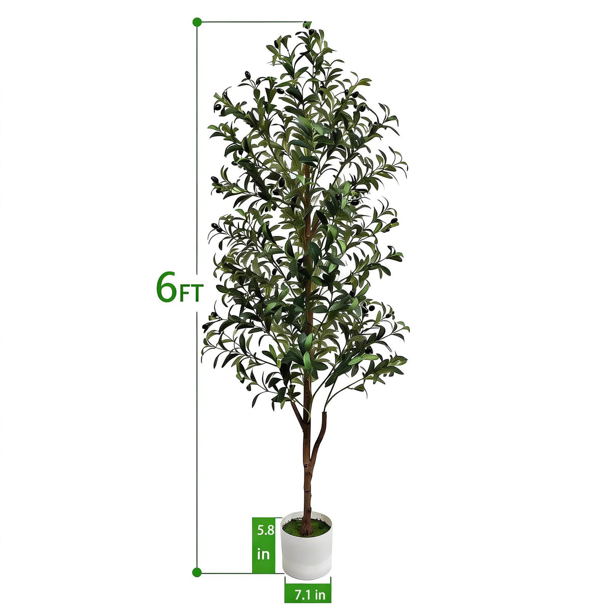 Olive Tree Olive Trees Artificial Indoor 6FT Faux Olive Tree - ENLETRAN Official Imagery - 3