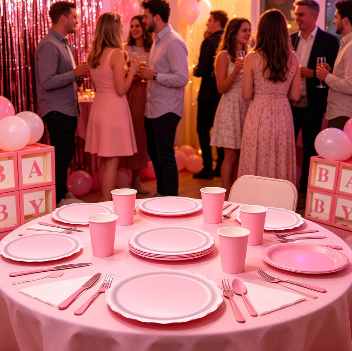 287PCS Pink Party Decorations Set Complete 25 Guests - ZSYFXT Official Imagery - 5