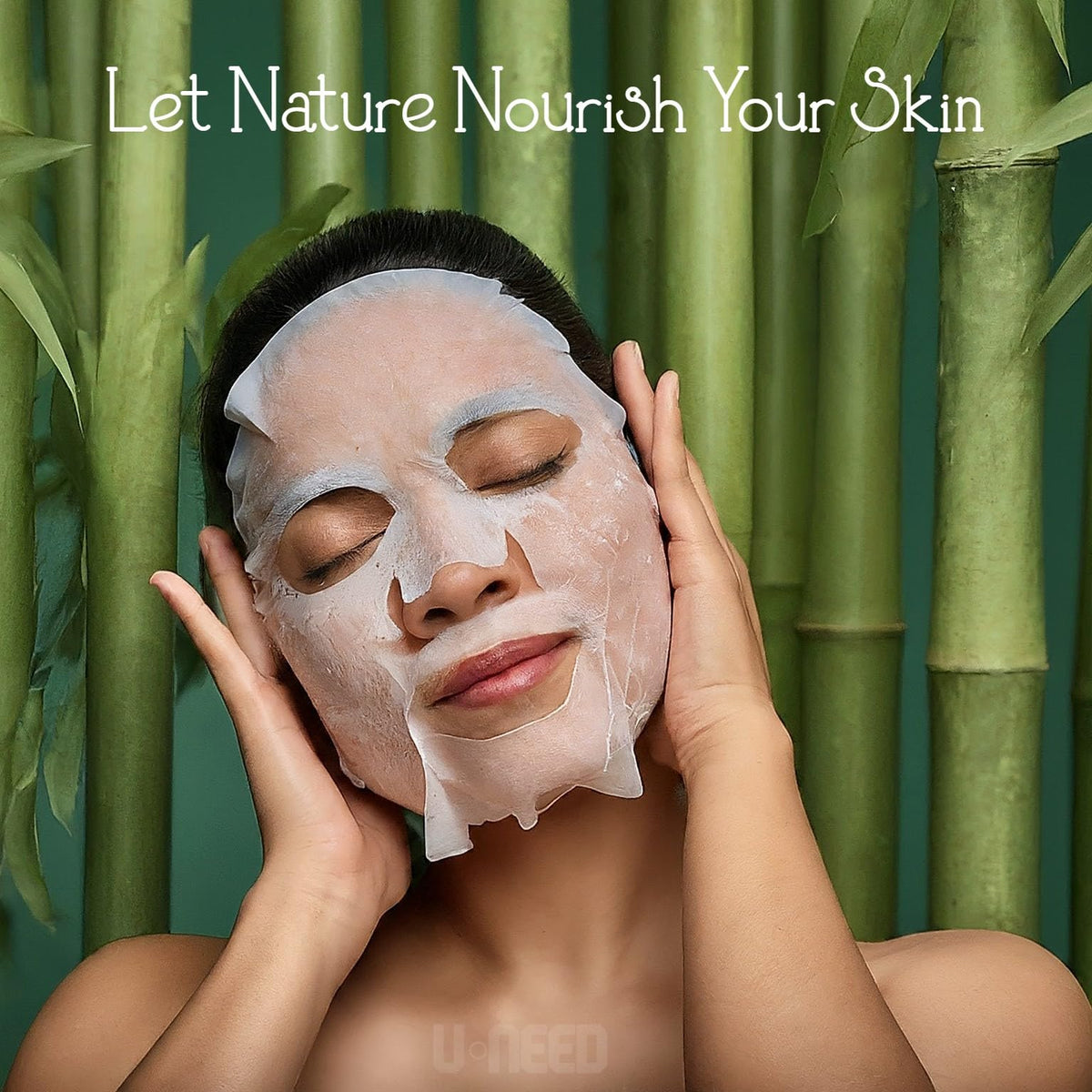 U NEED 100 pcs Korean Face Sheet Mask Natural Facial Mask - U-NEED Official Product Imagery - 7