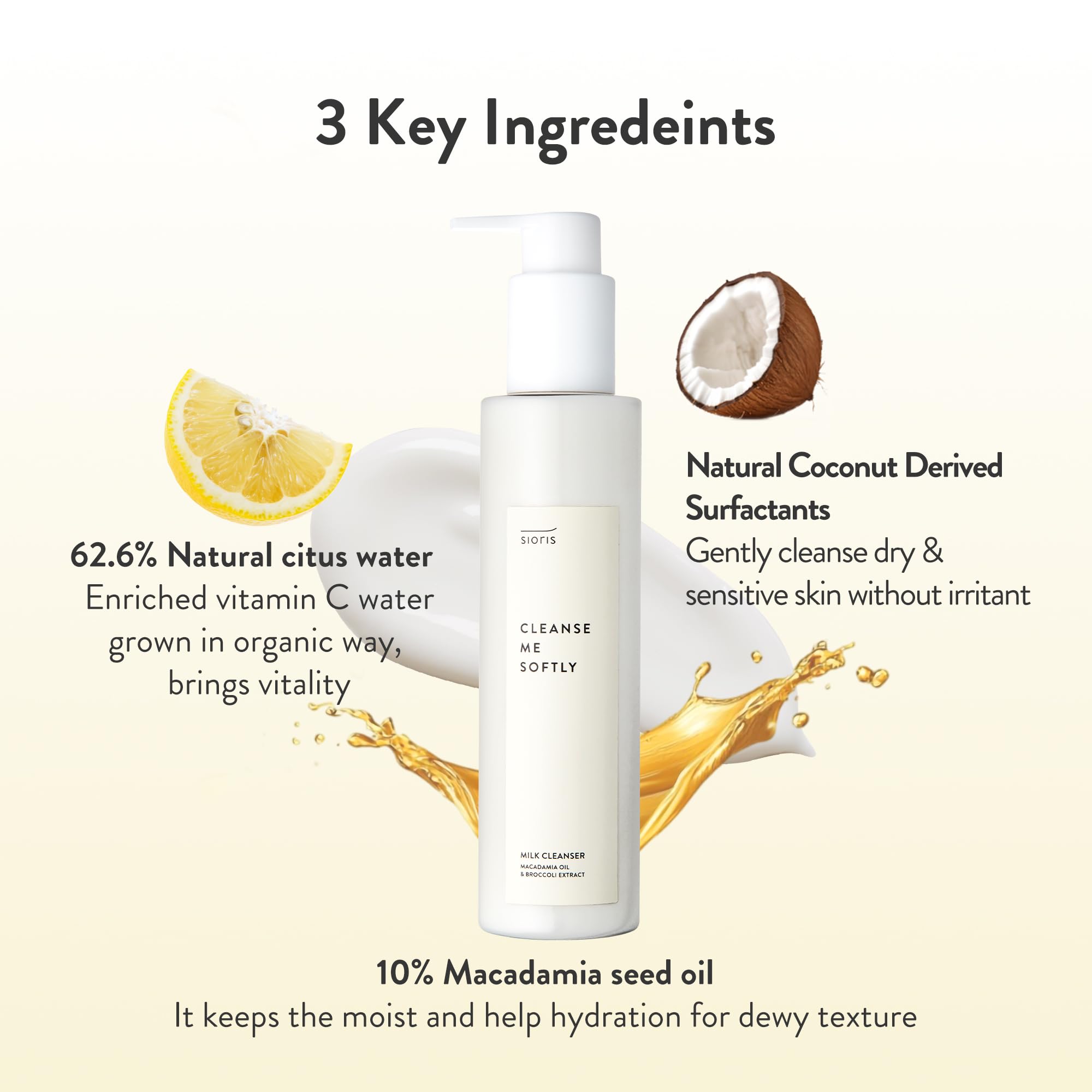 SIORIS Cleansing Milk & Makeup Remover, Korean Face Wash for Sensitive Skin - SIORIS Official Product View 5
