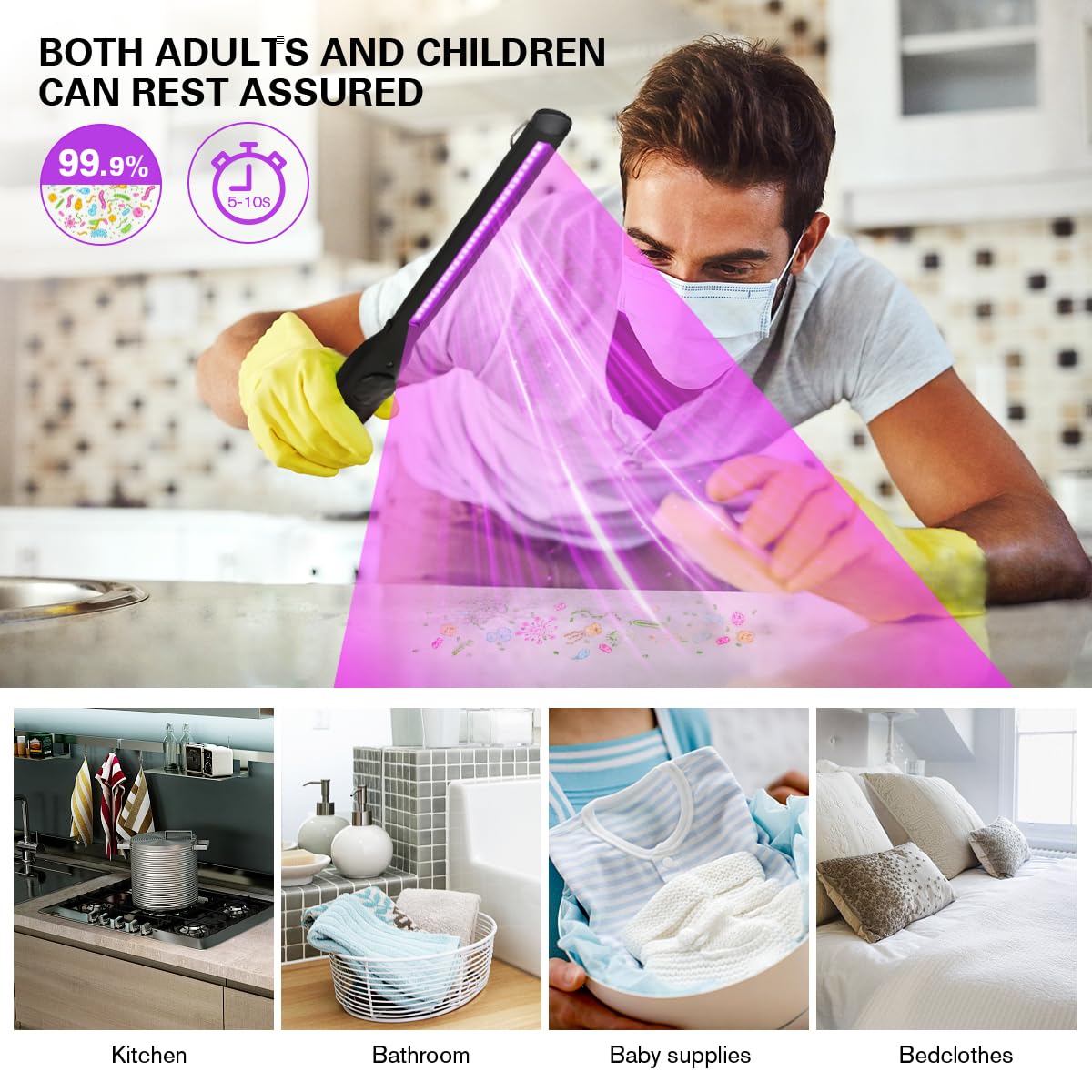 UV Light Sanitizer Portable UV Light Disinfection Lamp USB - HIUPN Official Imagery - 6