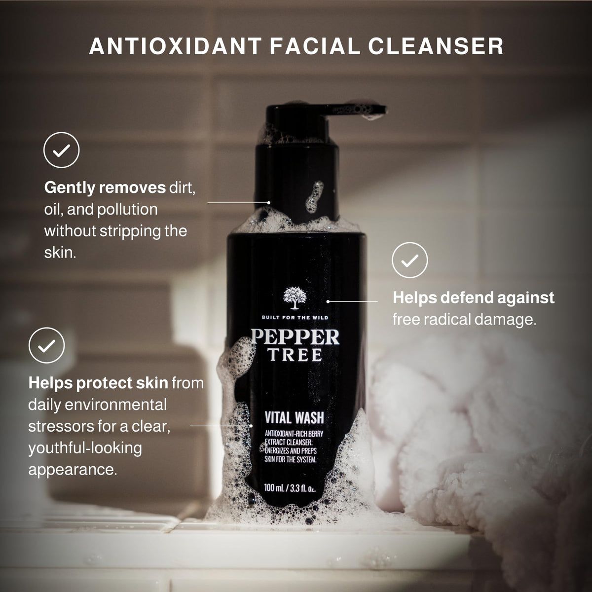 Peppertree Men s Vital Face Wash - PEPPERTREE MEN’S PRODUCTS Official Imagery - 3