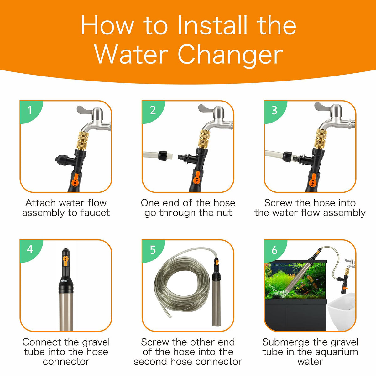 hygger Upgrade Aquarium Water Changer Kit Semi Automatic - hygger Official Imagery - 6