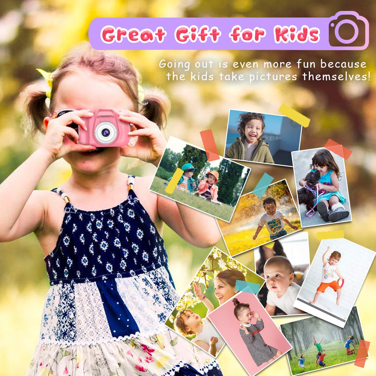 Upgraded Kids Selfie Camera HD Digital Video Camera for Kids - Seckton Official Imagery - 5