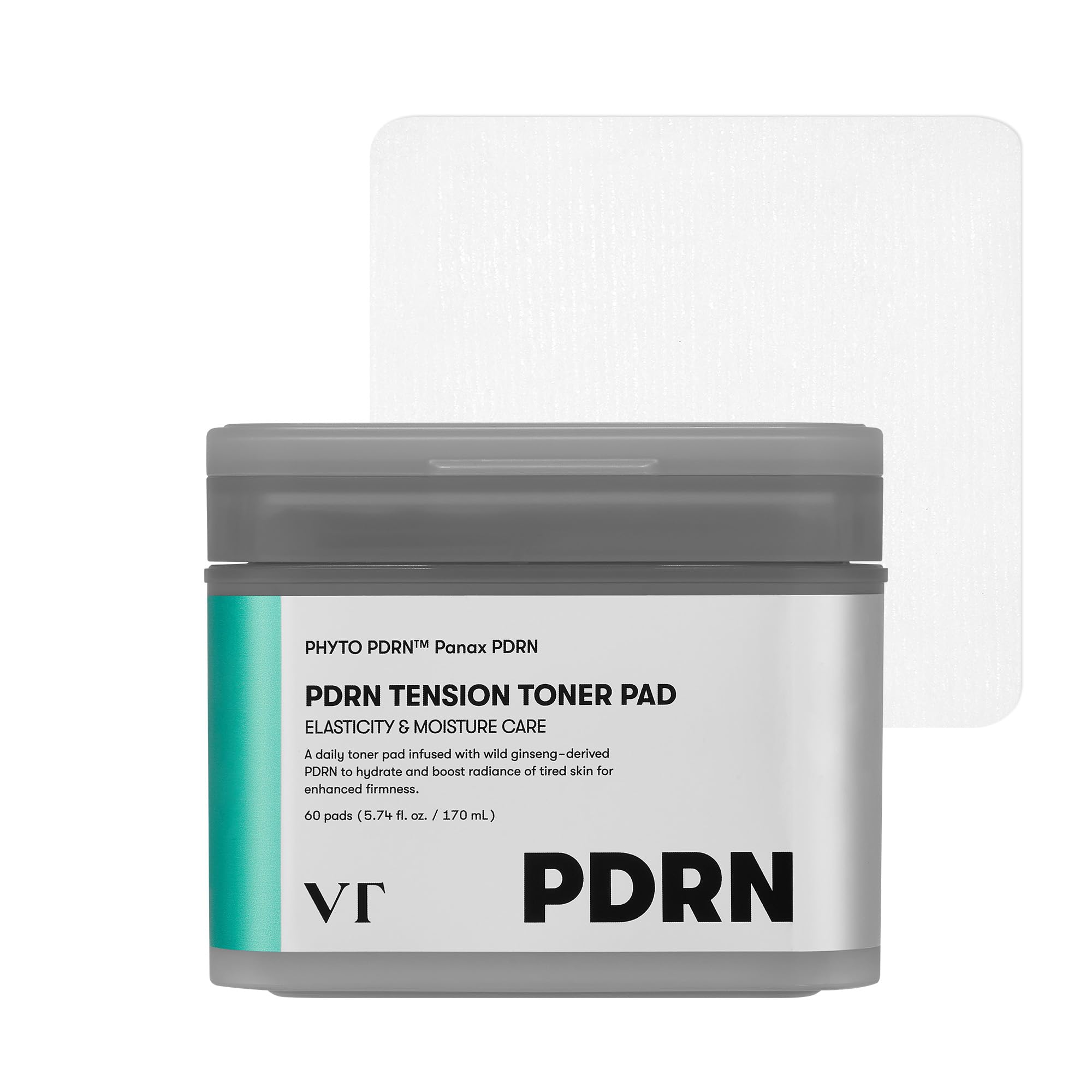 VT COSMETICS PDRN Tension Toner Pad 60 units - VT COSMETICS Official Product Imagery - 1