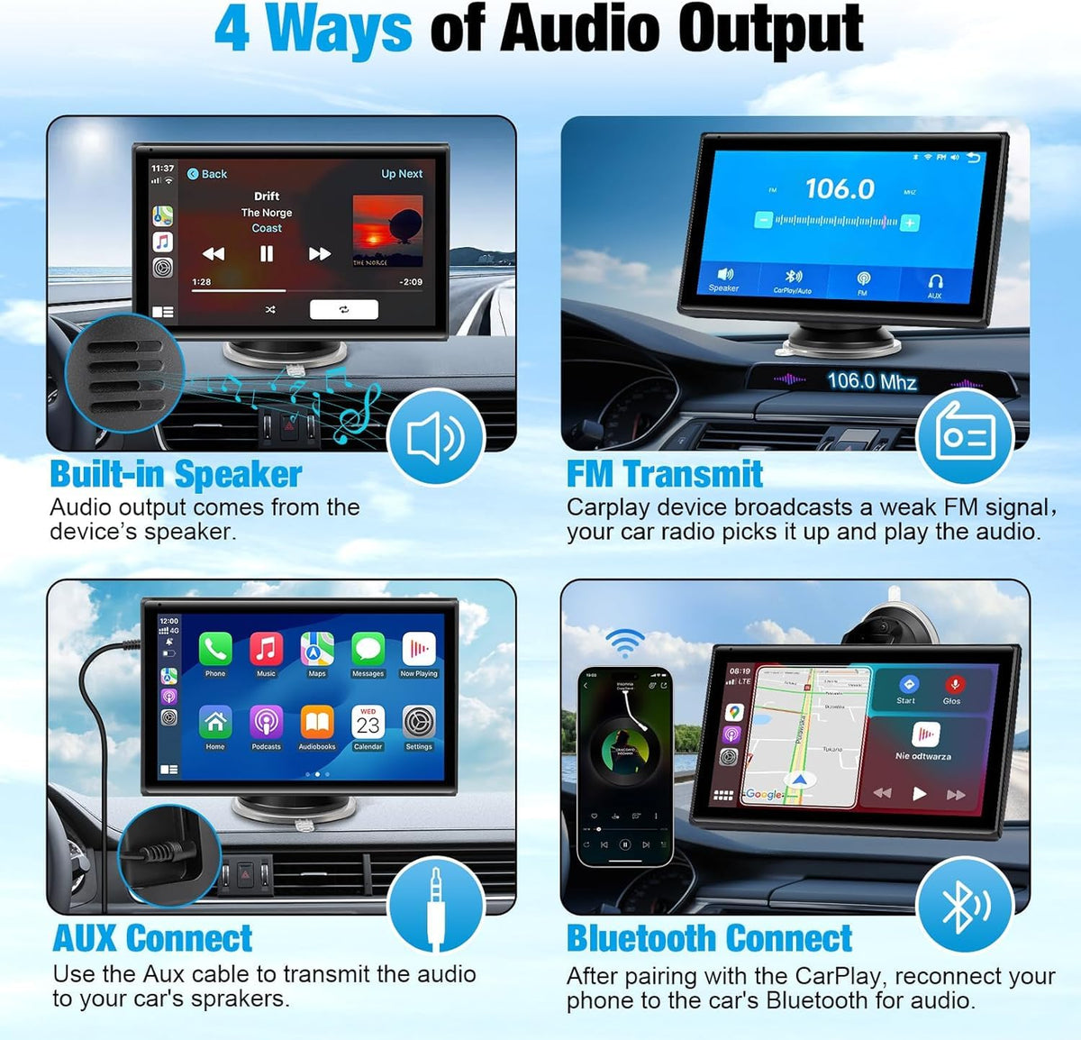 7 inch Carplay Screen for Car - ELJBELG Official Imagery - 6