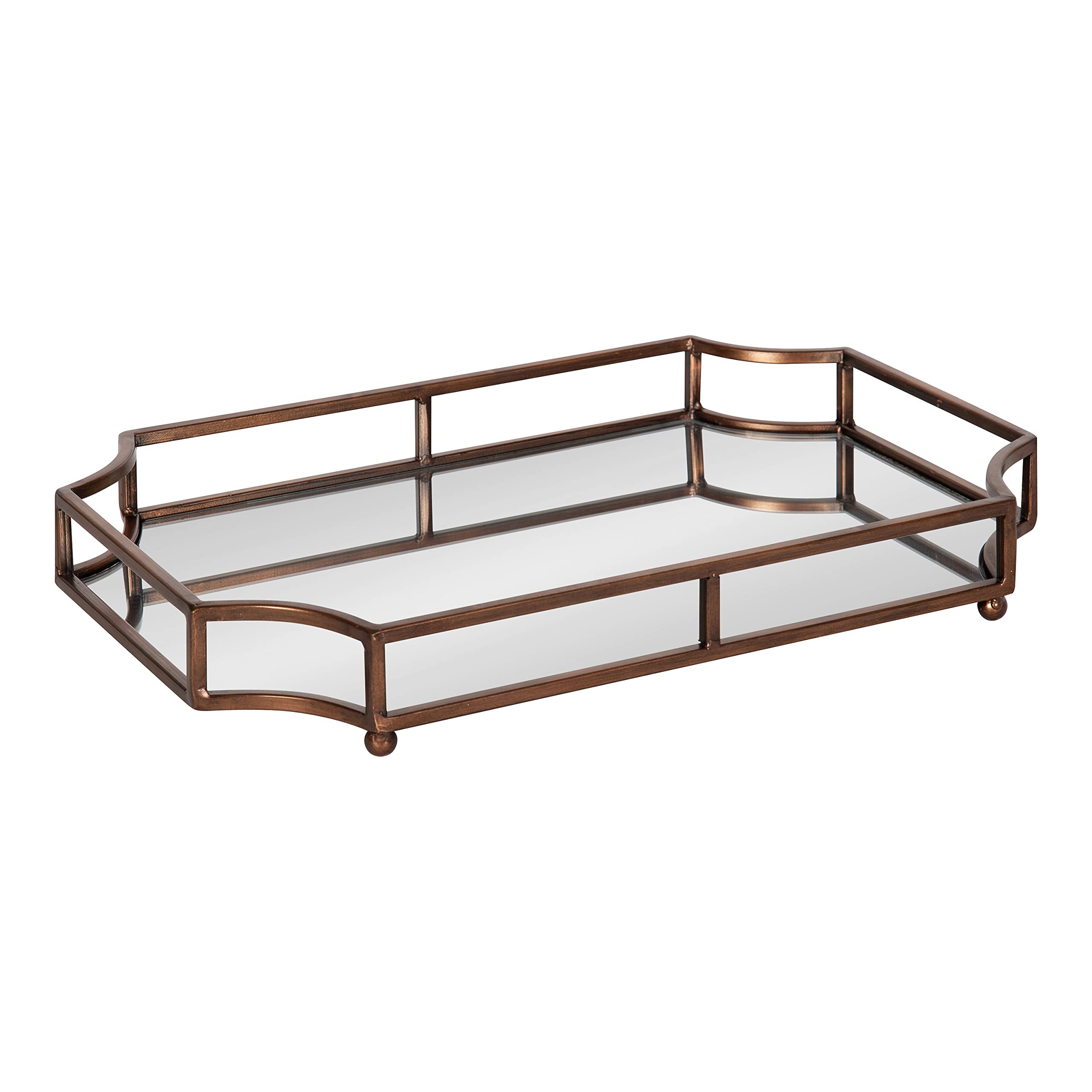 Kate and Laurel Ciel Modern Scalloped Tray; 19 x 13 x 3. Bronze; - Product Imagery