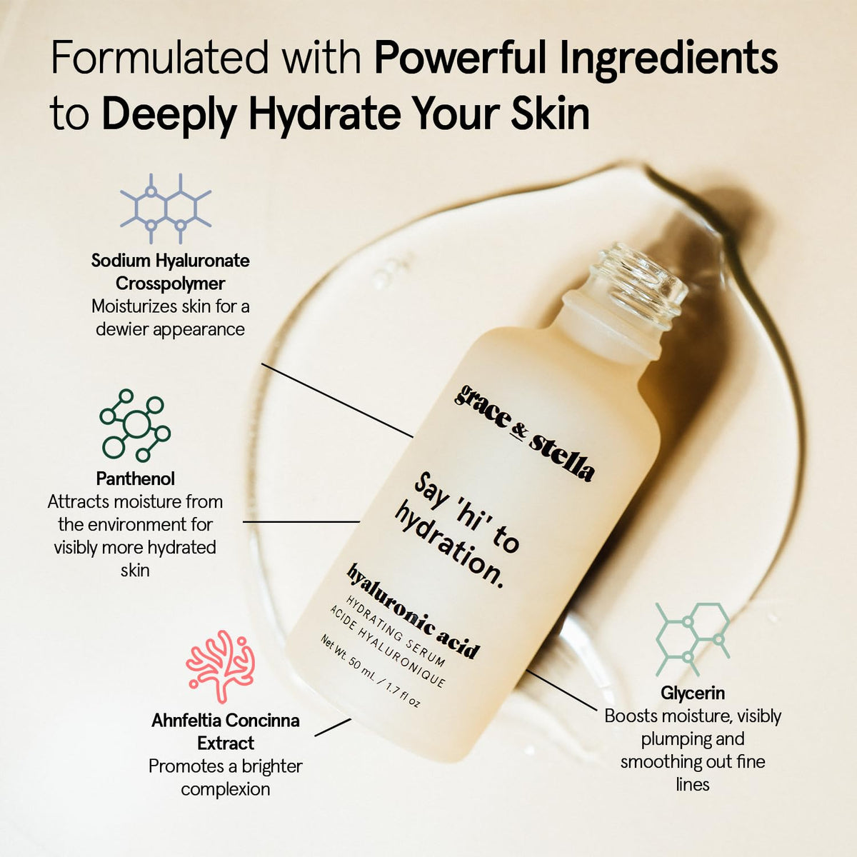 grace stella Award Winning Hyaluronic Acid Serum 2 Pack - grace & stella Official Imagery - 6