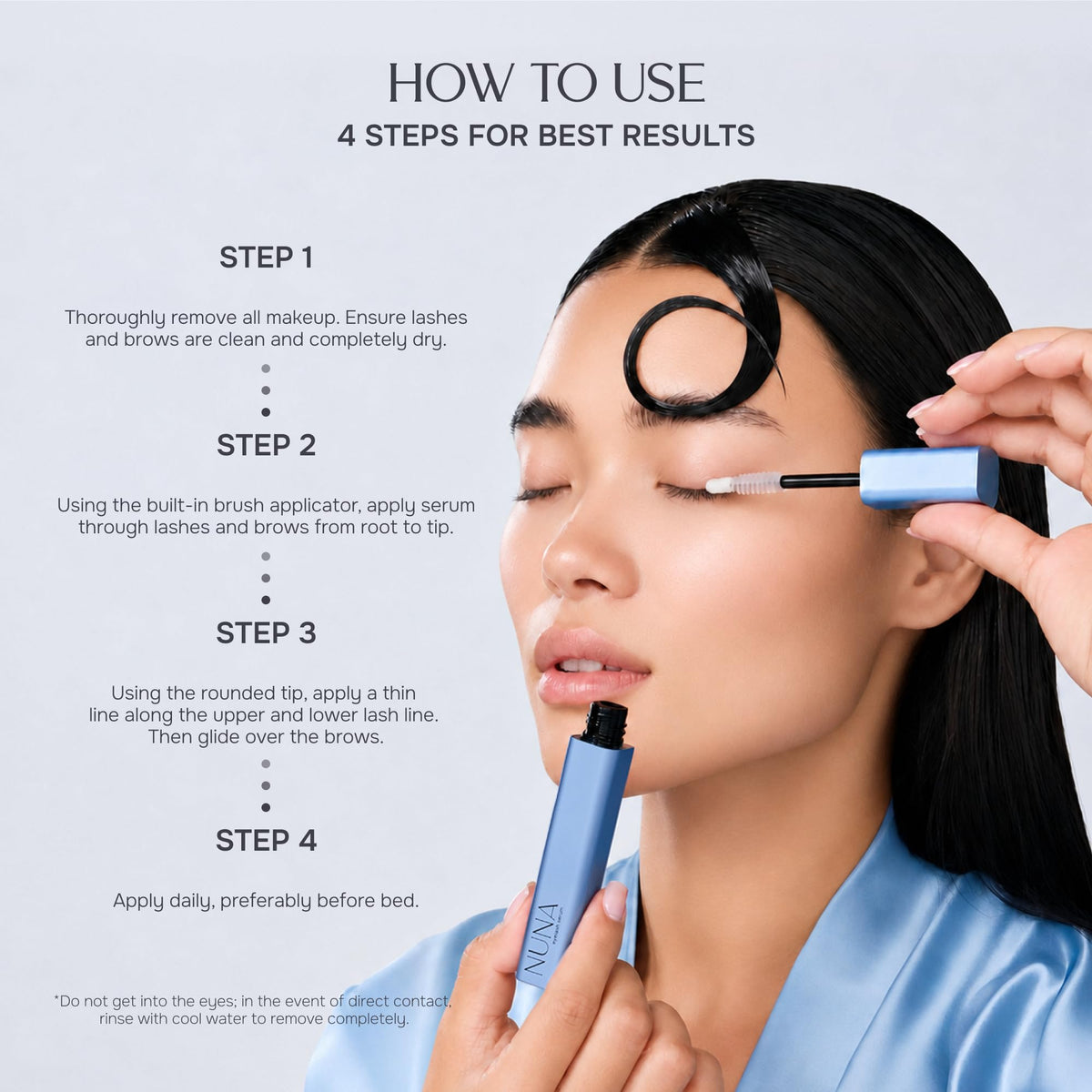 NUNA Eyelash Growth Support Serum 6ml Eye Lash and Eyebrow - NUNA Official Imagery - 6