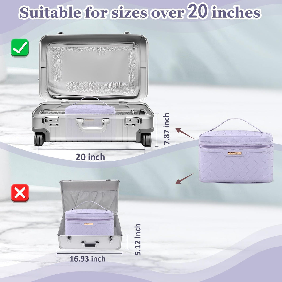 Makeup Bag Travel Cosmetic Bag for Girls Women Large - Dajasan Official Imagery - 7