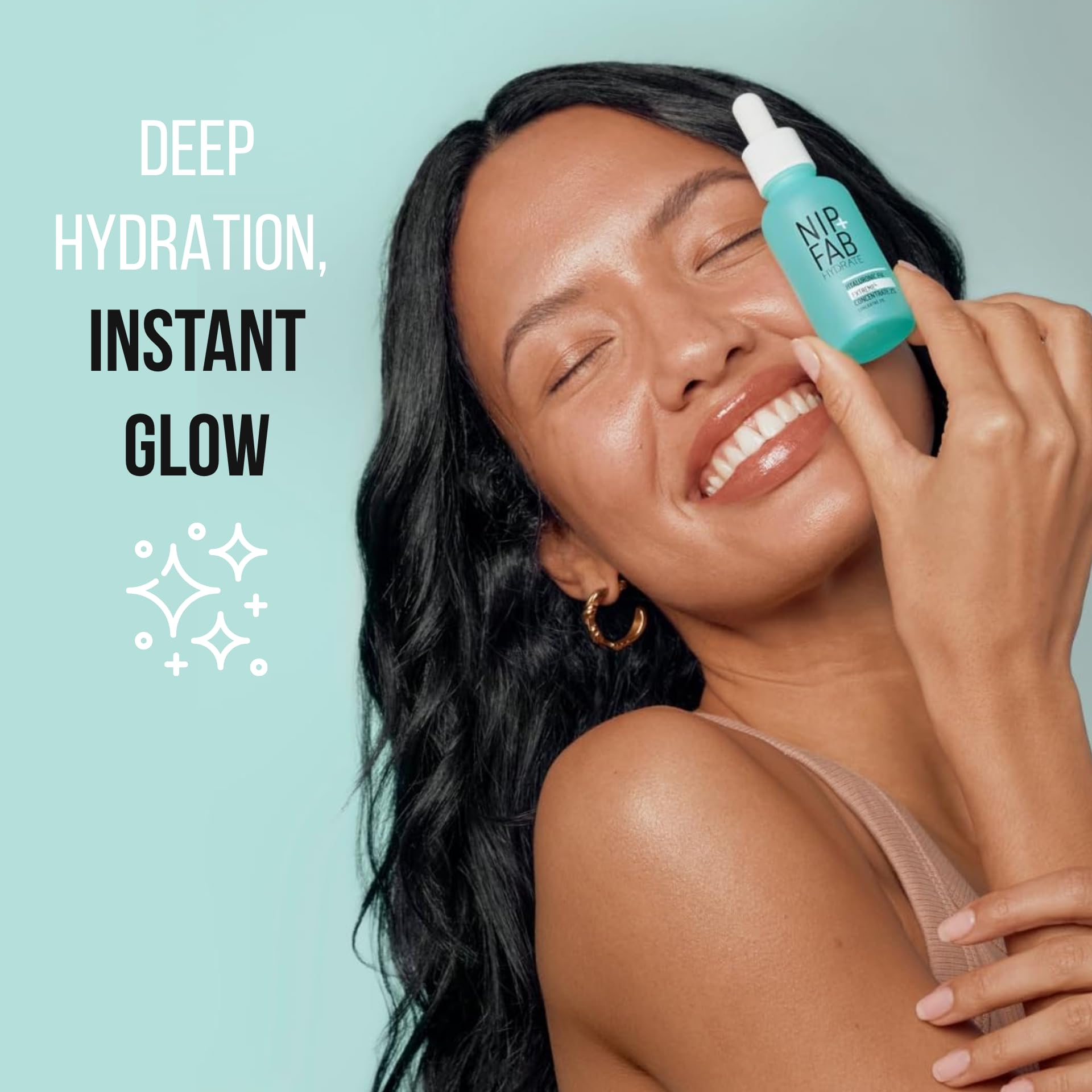 Nip + Fab Hyaluronic Fix Extreme 4 2% Concentrate, Daily Concentrated Drops for Face, Quick drying serum to replenish moisture levels. For dewy and visibly plumped skin, Multicolor, 30ML