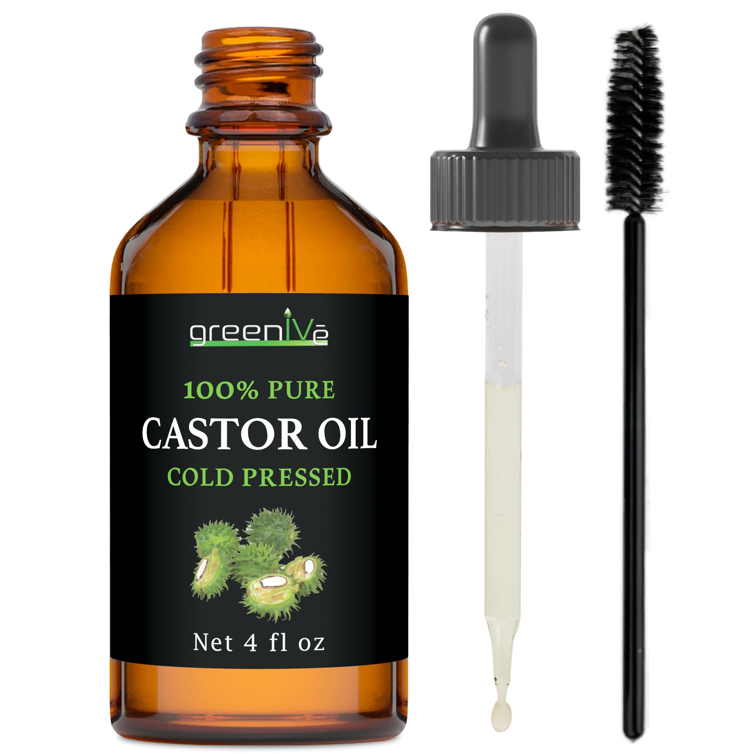 GreenIVe 100% Pure Castor Oil, 4 Fl oz - Product Imagery