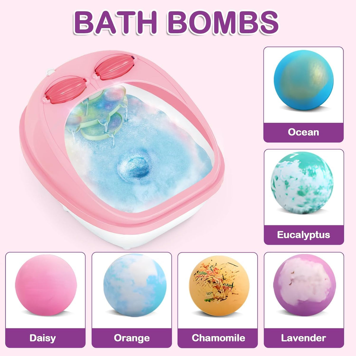 Kids Foot Spa Kit for Girls Ages 6 12 Nail Art Set Birthday - Yoloflix Official Imagery - 5