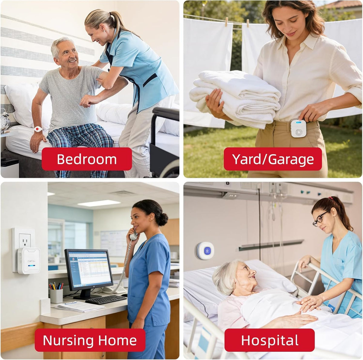 CallToU Caregiver Pager Wireless Call Button for Elderly - CallToU Official Imagery - 6
