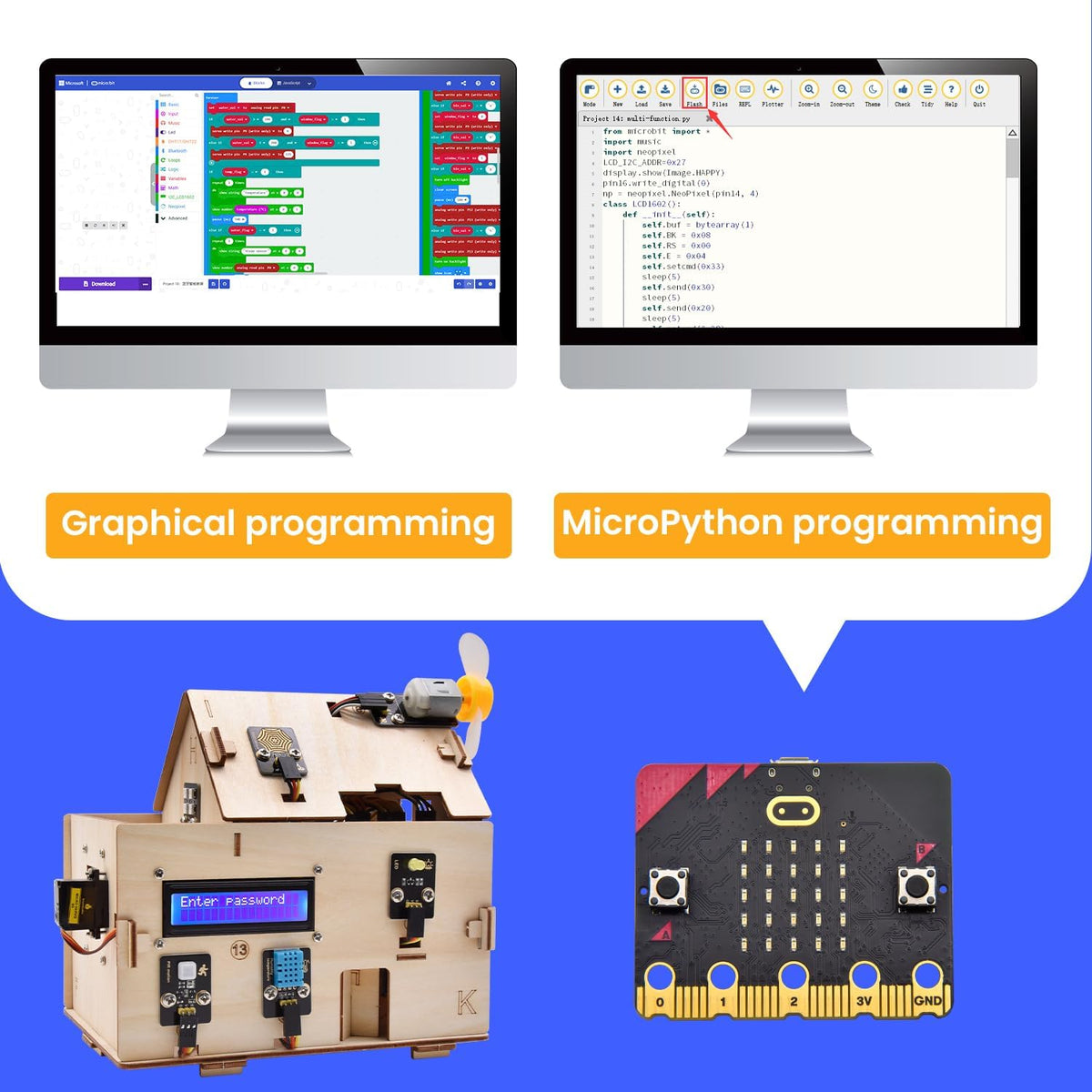 KEYESTUDIO Microbit Smart Home Starter Kit STEM Coding - KEYESTUDIO Official Imagery - 4
