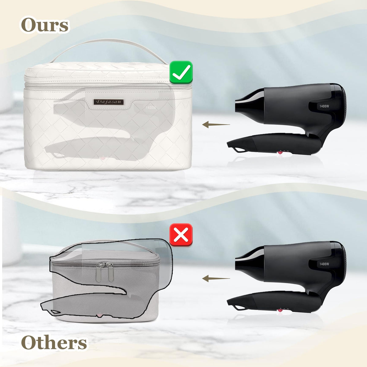 Makeup Bag Portable Travel Cosmetic Bag Large Makeup - Dajasan Official Imagery - 8