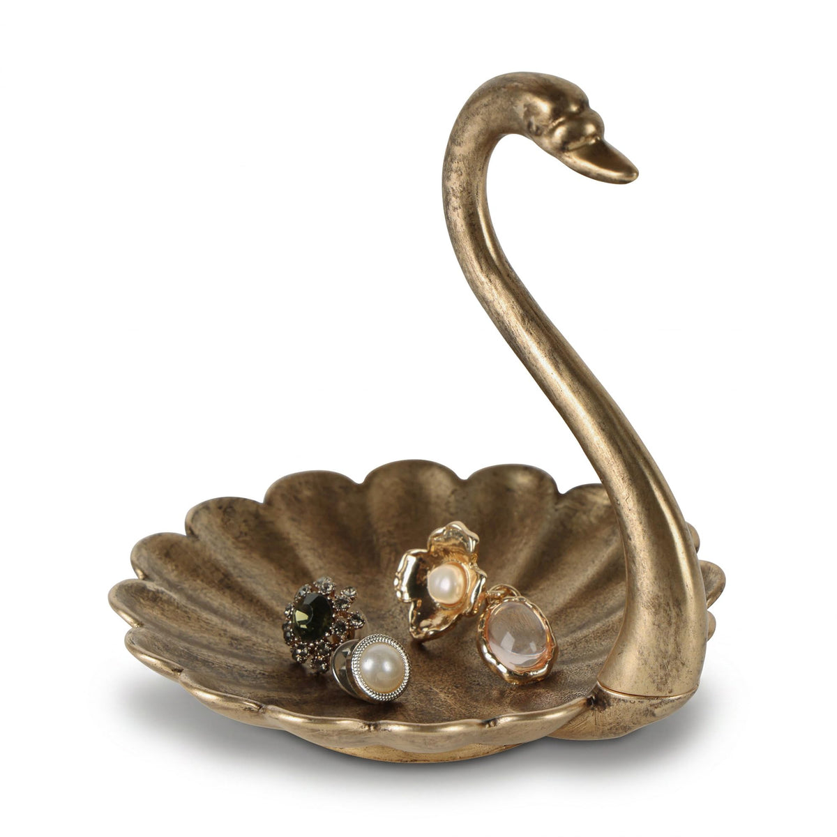 NIKKY HOME White Swan Ring Holder Jewelry Dish Elegant Small - NIKKY HOME Official Imagery - 8