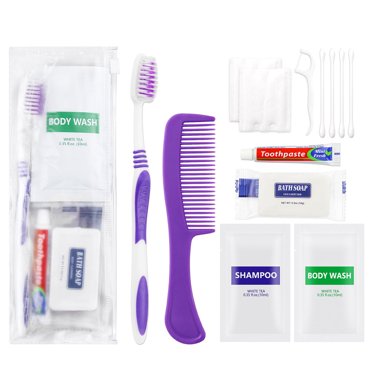 Pack of 10 Hygiene Kit Toiletry Kit Bulk Individually Packed - SLequipo Official Imagery - 1
