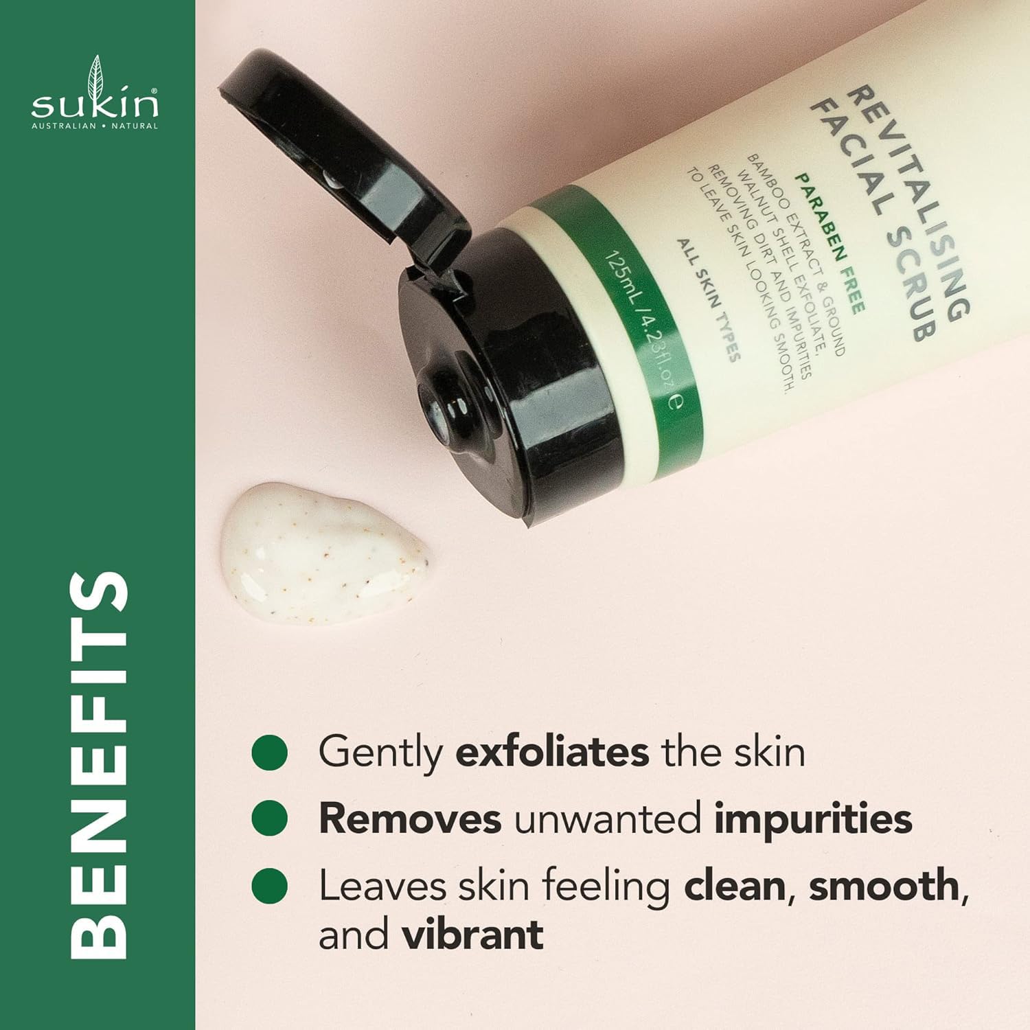 Sukin Organics Revitalizing Face Scrub, Hydrating Cream - Based Facial - Sukin Official Product View 4