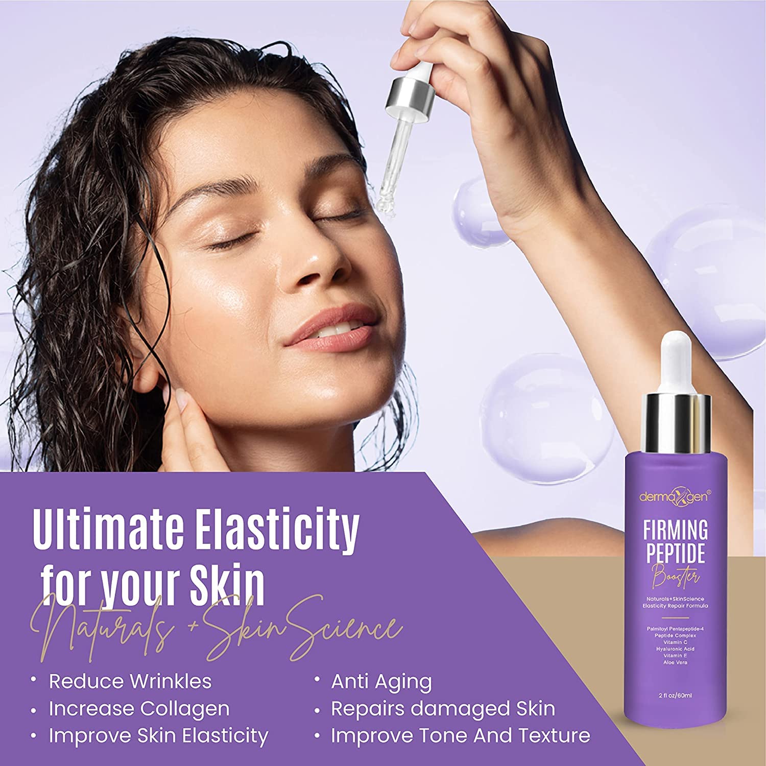 DERMAXGEN Peptide Complex Serum + MATRIXYL 3000 ORGANIC HYALURONIC - Powerful - DERMAXGEN Official Product View 4