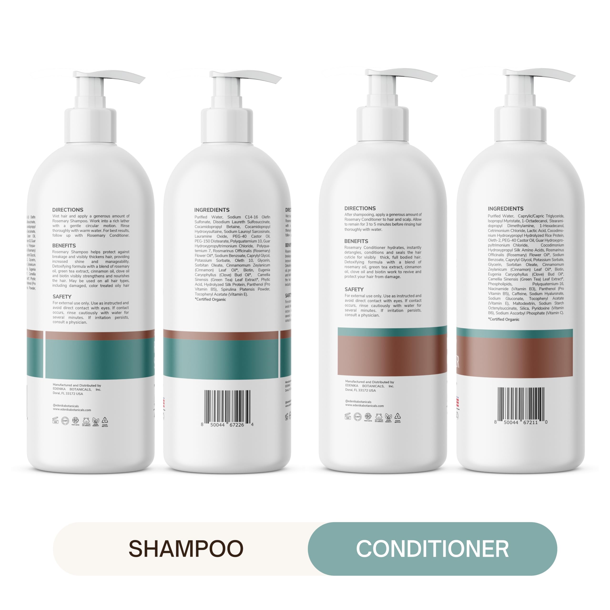 EDENIKA BOTANICALS Rosemary Biotin Shampoo and Conditioner Set for Hair Strengthening - EDENIKA BOTANICALS Official Product View 8