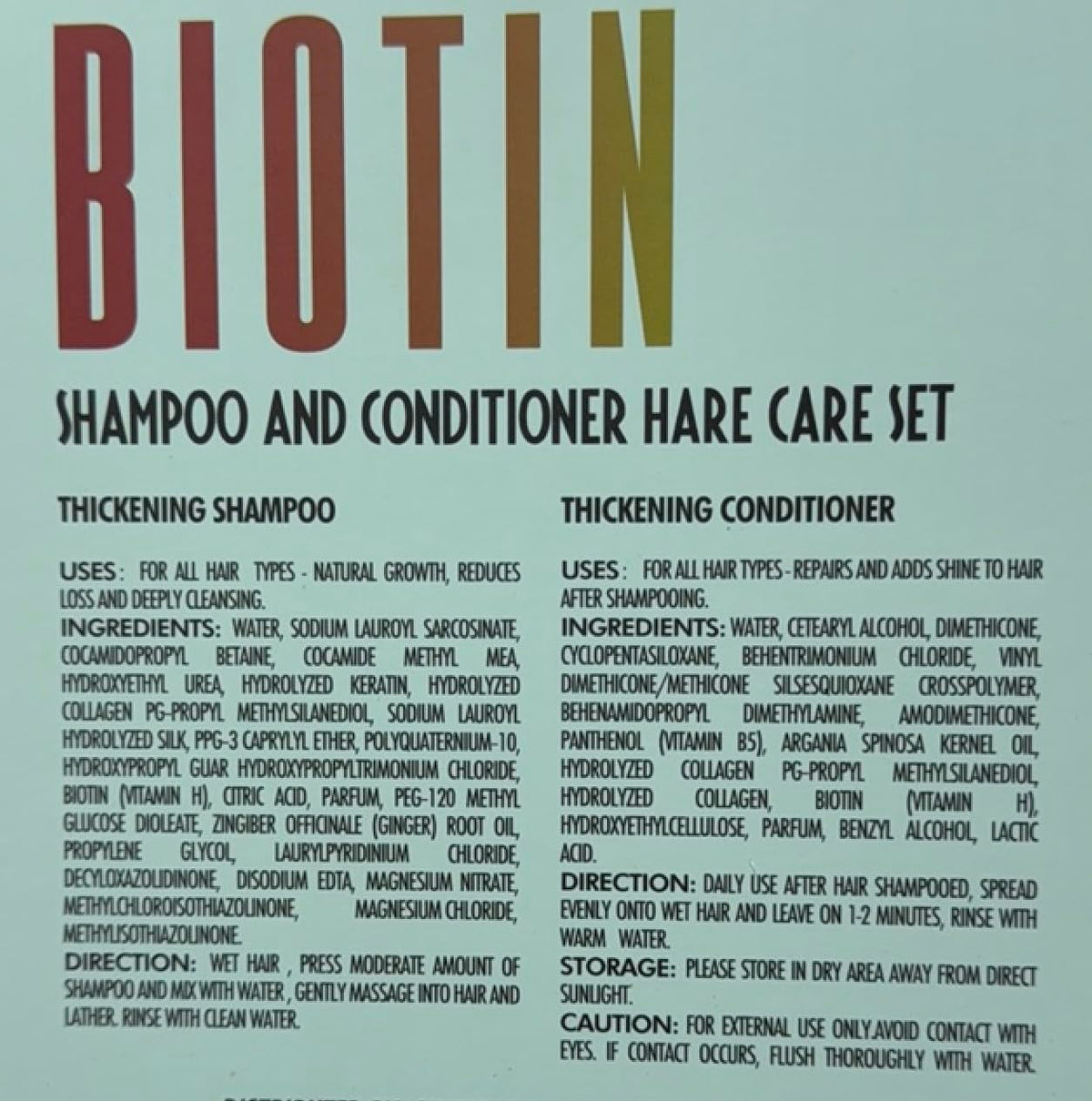Biotin Shampoo and Conditioner Set - PURE NATURE LUX SPA Official Imagery - 3