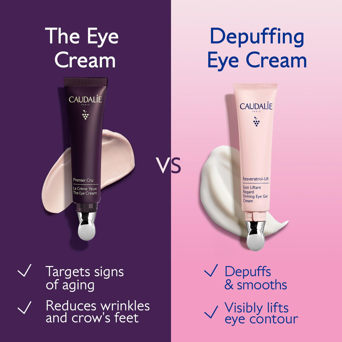 Caudalie Resveratrol Lift Depuffing Eye Cream with Peptides - Premium Selection Official Imagery - 4