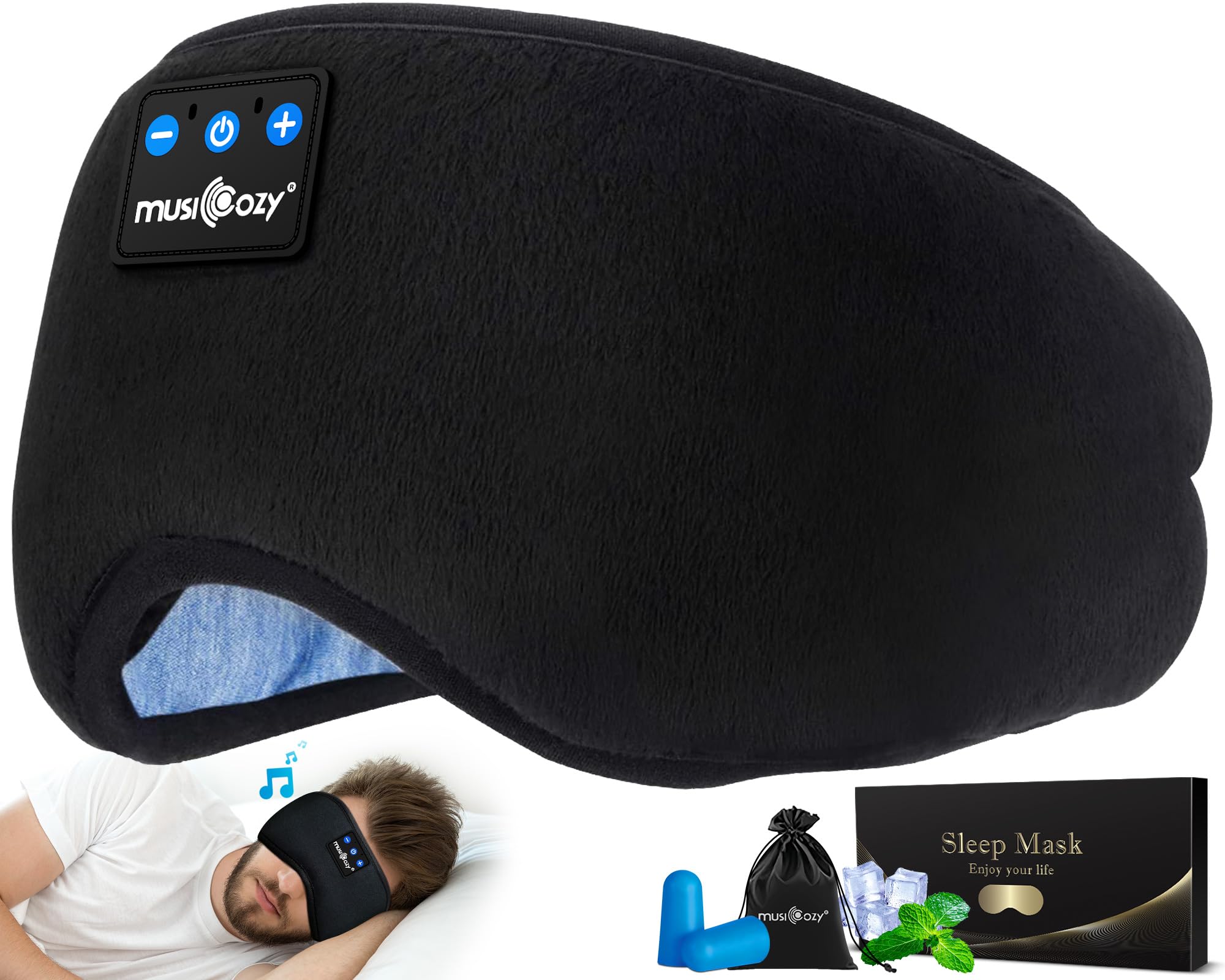 MUSICOZY Sleep Headphones Bluetooth 5.4 Sleep Eye Mask with HD Speakers - MUSICOZY Official Product View 1