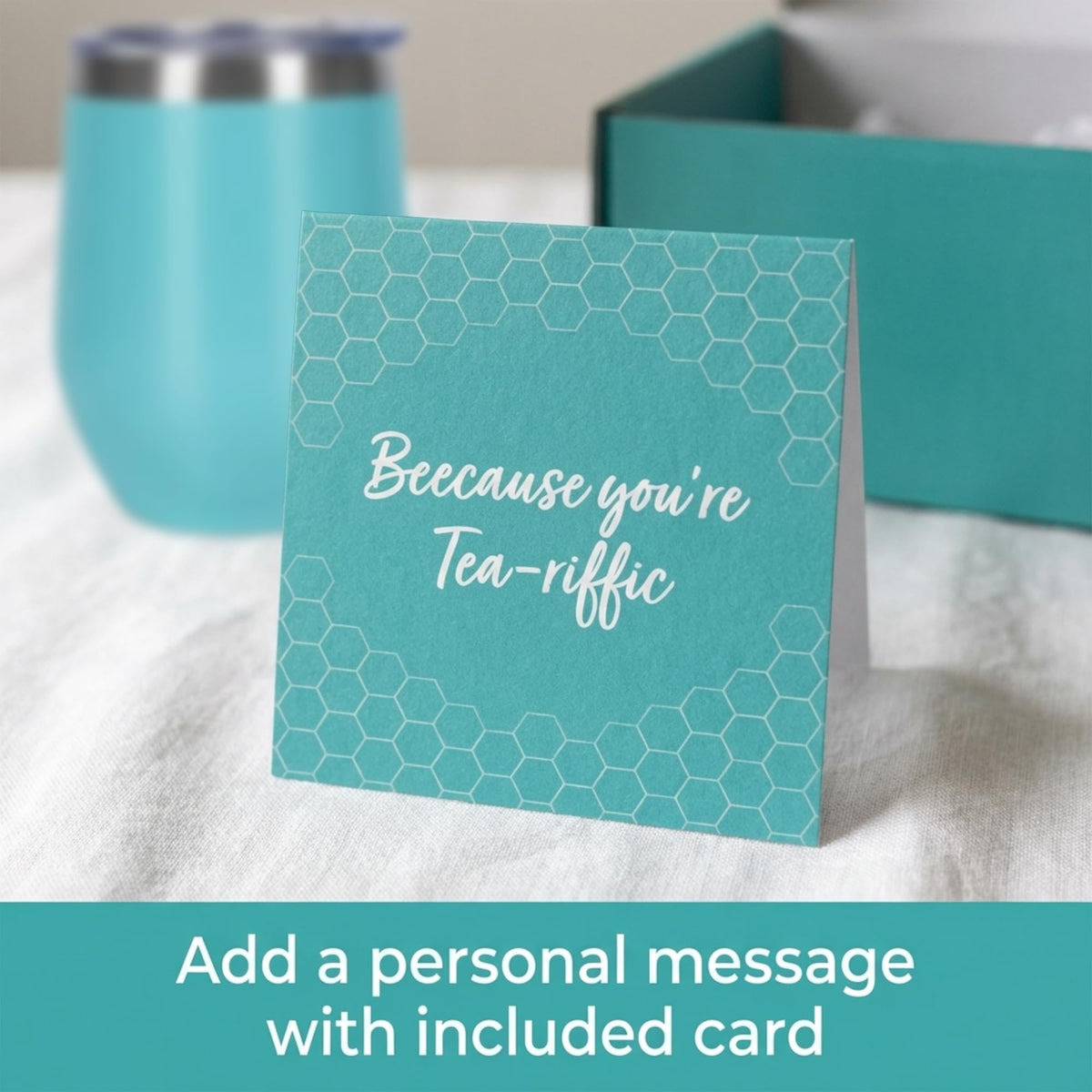 Modern Elegance Tea Tumbler Gift Set for Women Teal - Modern Elegance Official Imagery - 6