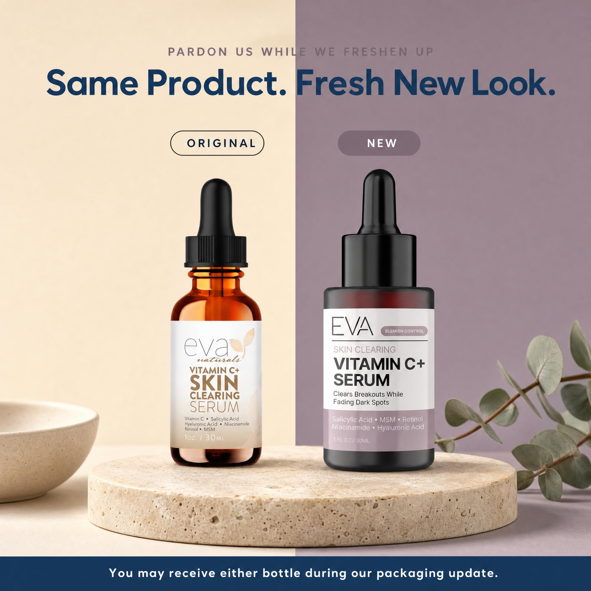 Eva Naturals Skin Clearing Vitamin C Serum, Retinol & Salicylic - Eva Naturals Official Product View 3