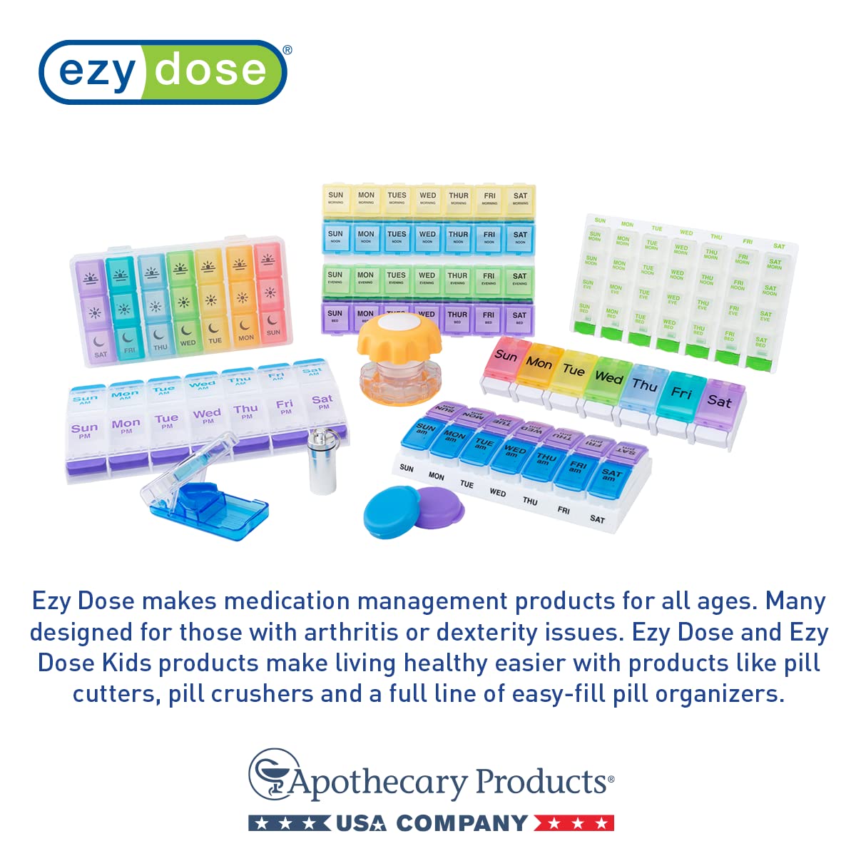 Ezy Dose Pill Cutter and Splitter with Built-in Pill Dispenser, E by EZY DOSE - Angle View 7