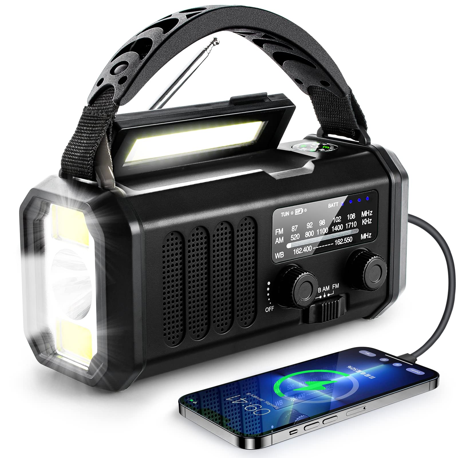 Leaton Hand Crank Emergency Radio, NOAA Weather Radio AM/FM,10000 - Leaton Official Product View 10