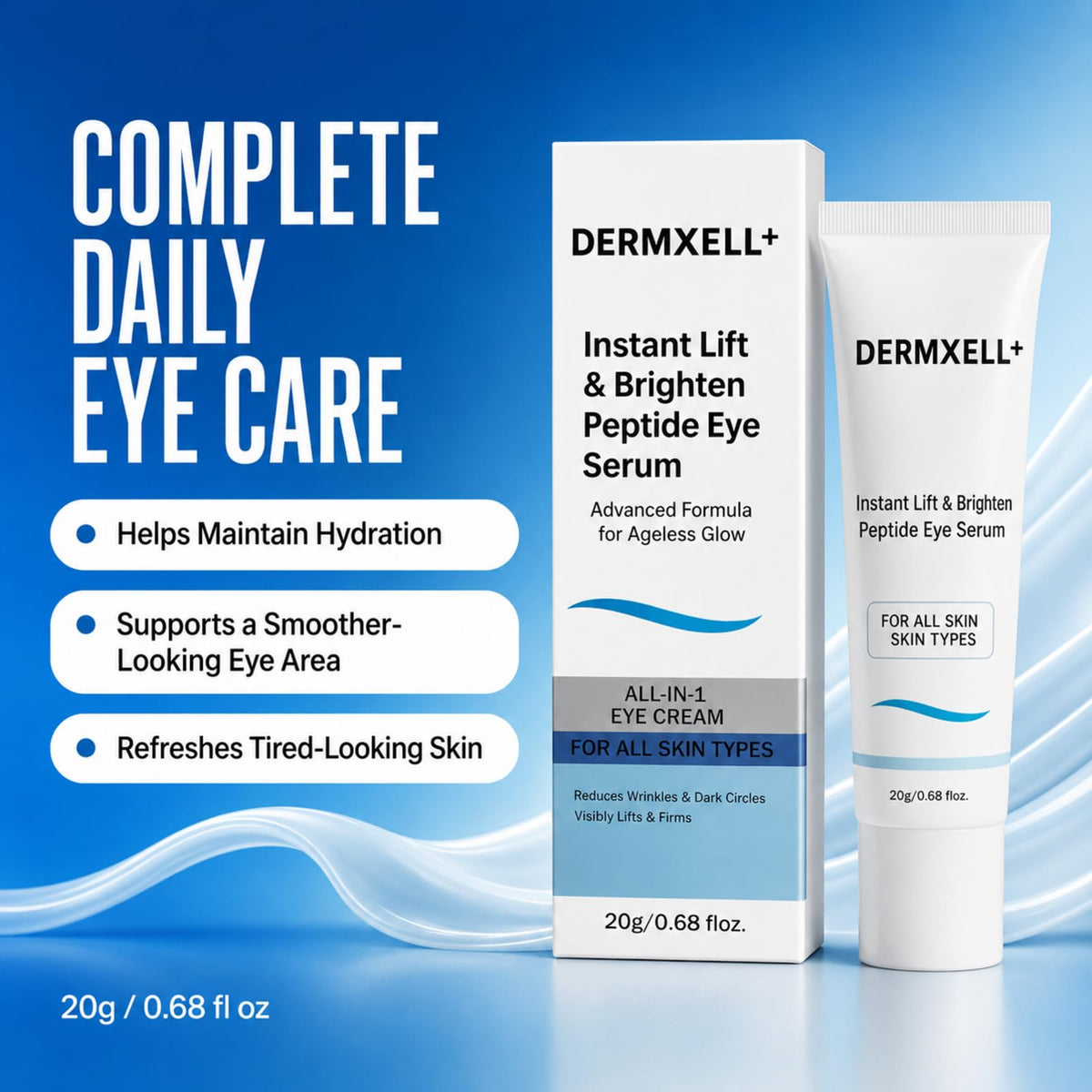 Dermxell Instant Lift Brighten Peptide Eye Serum - RIWYDMA Official Imagery - 3