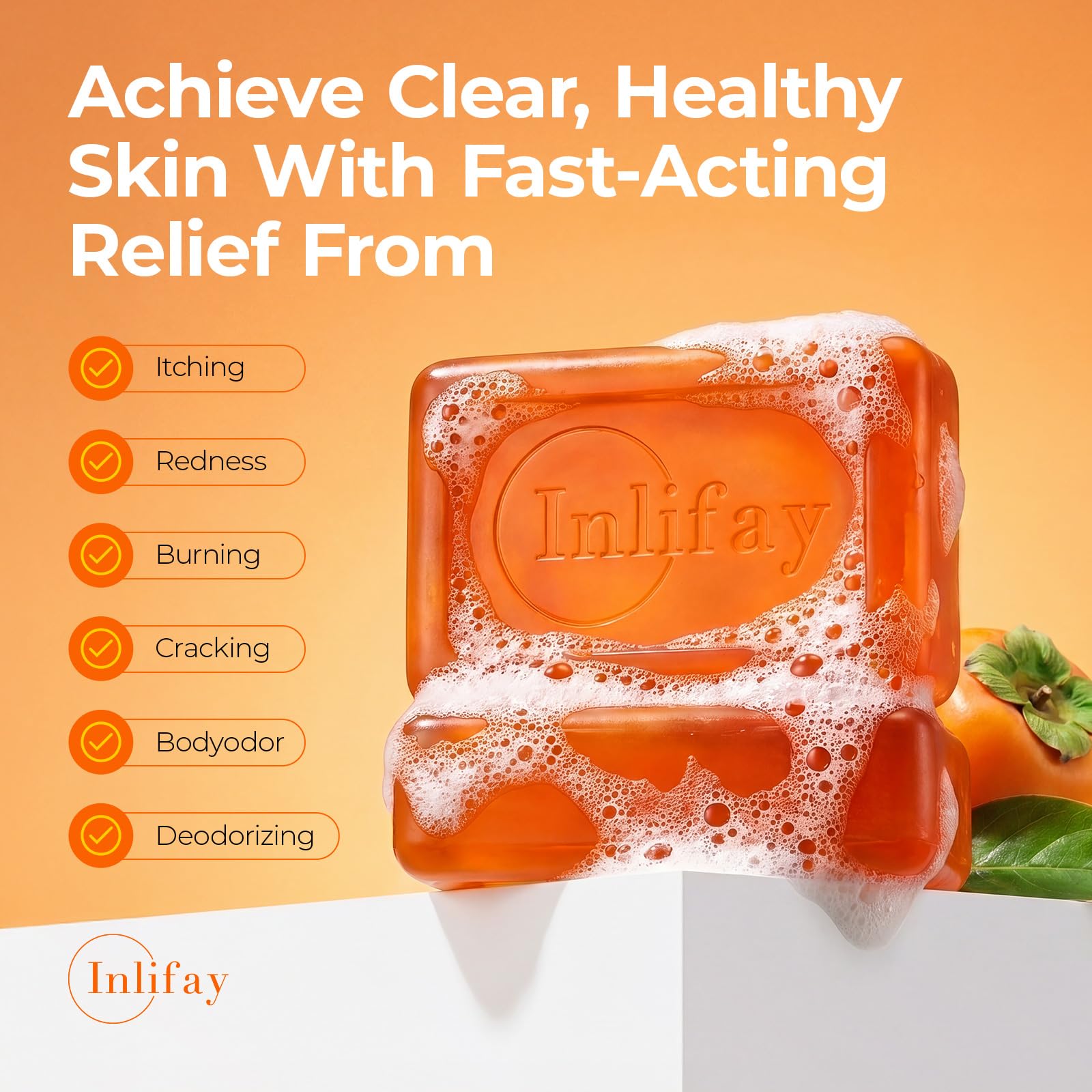 Inlifay Antifungal Soap Bar – Tea Tree Oil Treatment, 2 Bars