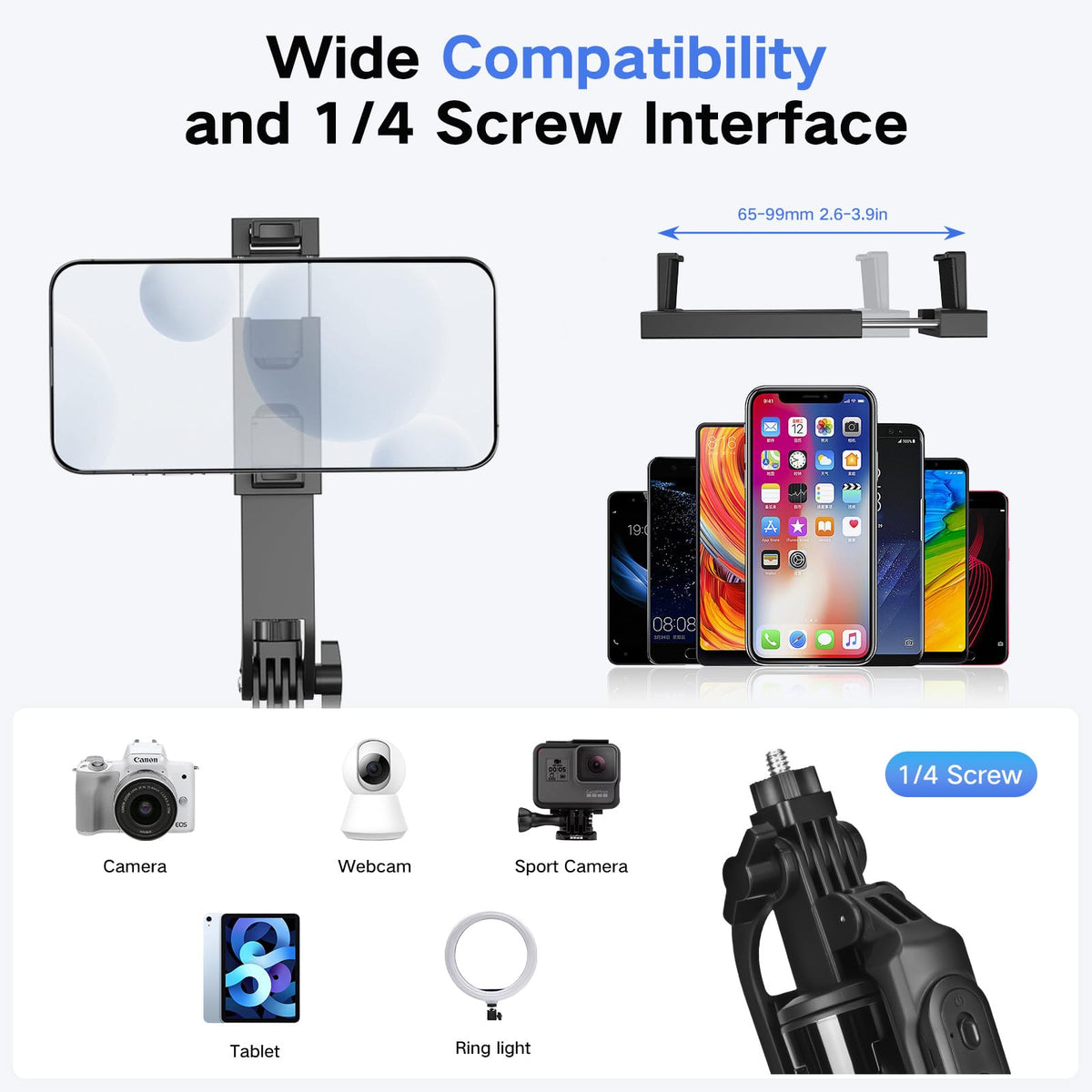 Vlogging Kit for iPhone Android Metal Selfie Stick Tripod - YUANRAN Official Imagery - 6