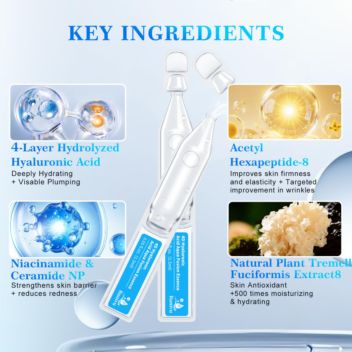 Hyaluronic Acid Serum for Face 3 4D Deep Hydrating Facial - BurGift Official Imagery - 3