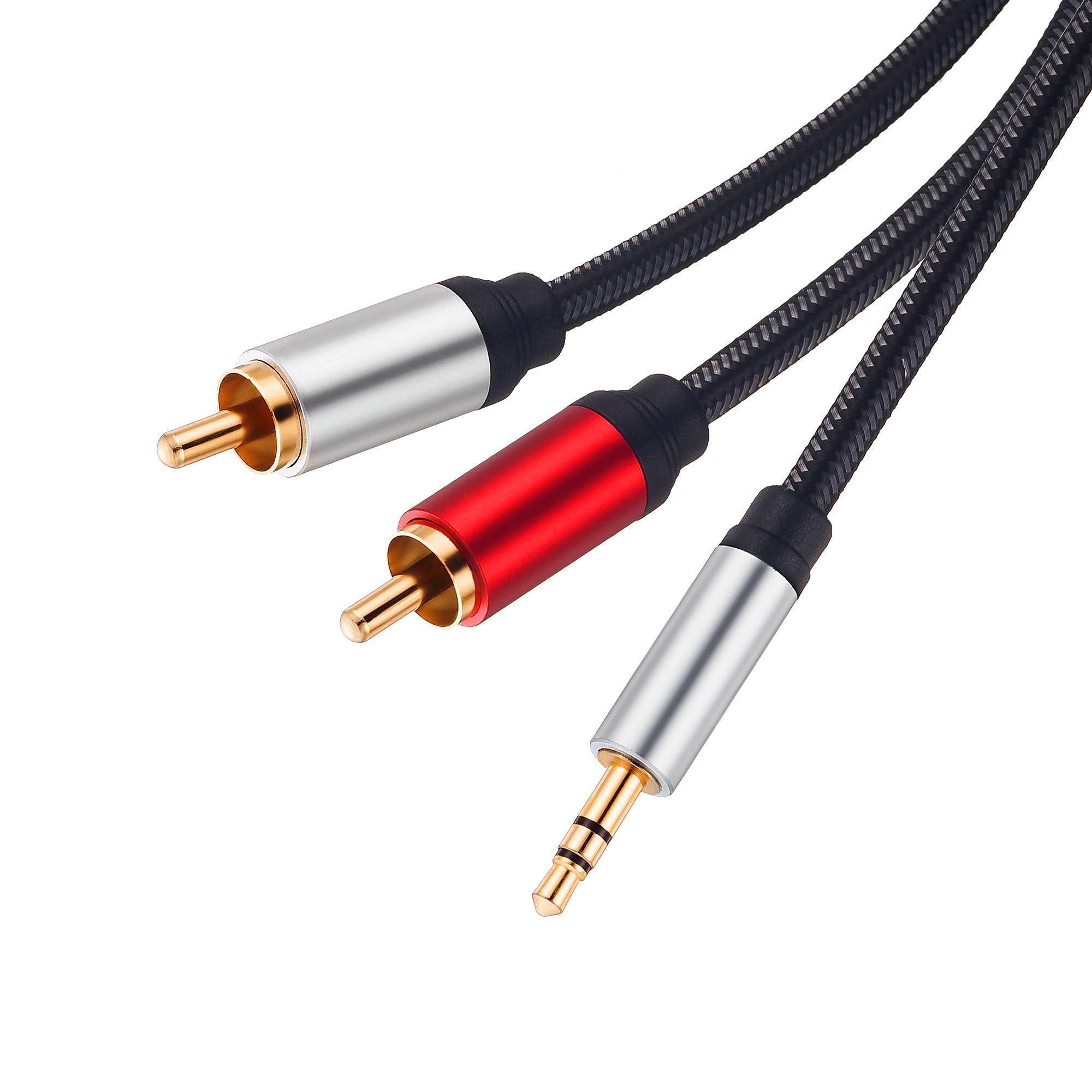 Jelly Tang RCA Cable 3Ft, 3.5mm Male to 2RCA Male Stereo Audio Ad by Jelly Tang - Angle View 2